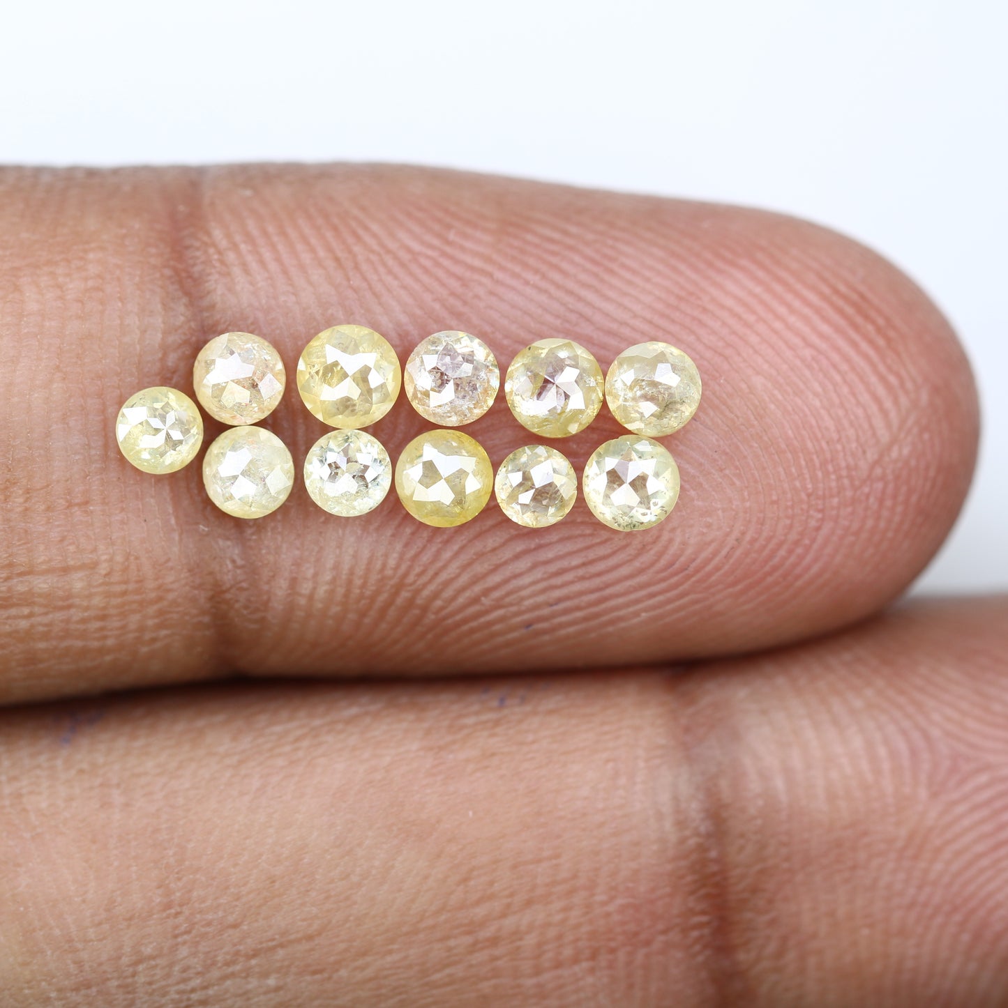 1.84 Carat Light Yellow Color Natural Loose Antique Rose Cut Diamond For Wedding Ring - JayKrishna Diamond