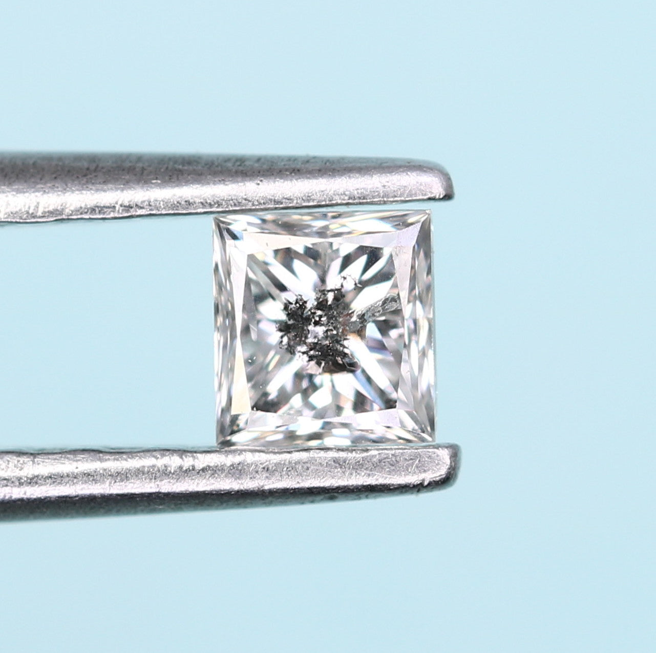 0.21 CT Salt and Pepper Princess Cut Diamond – Ideal for Engagement Rings - JayKrishna Diamond