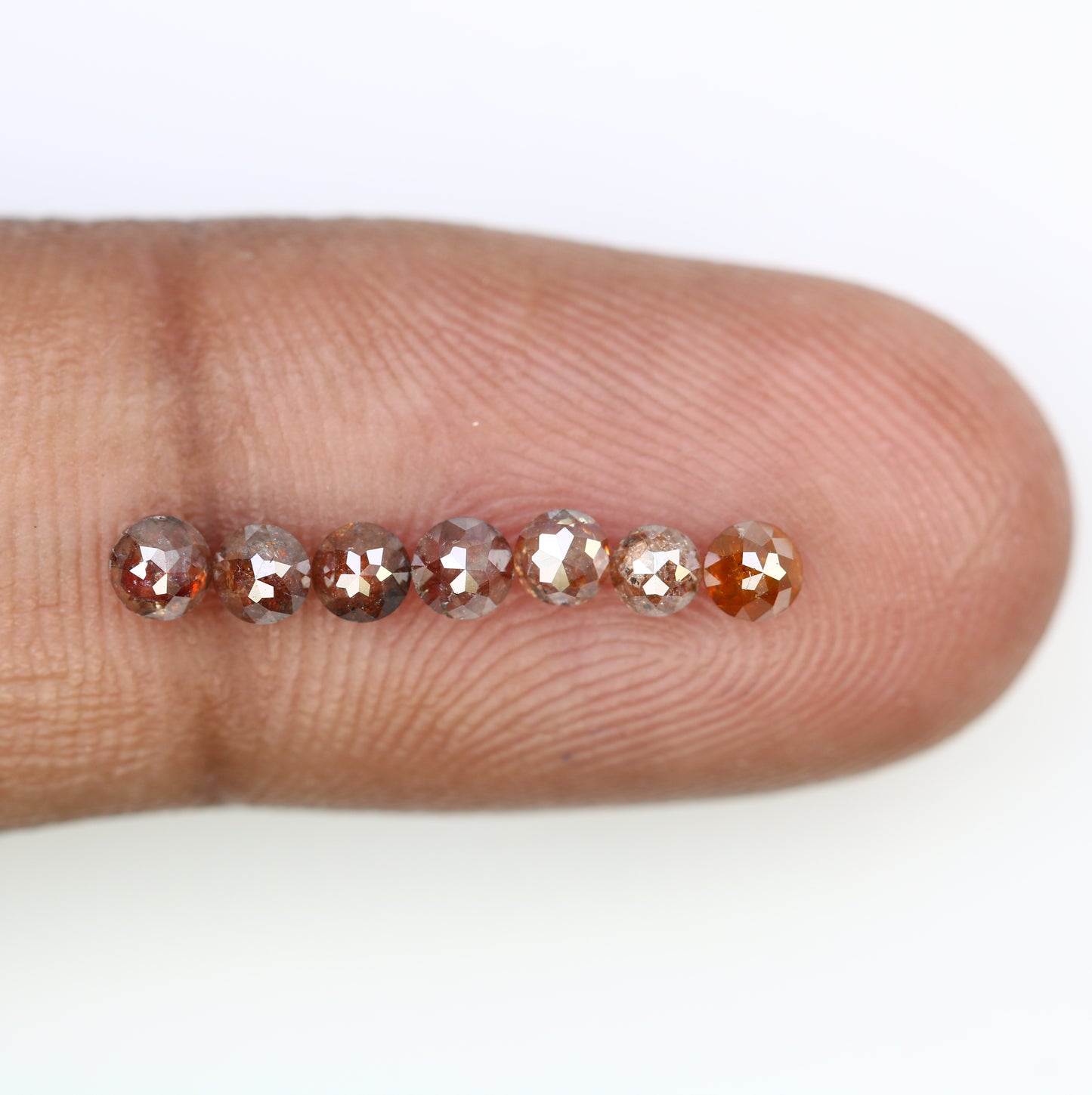 1.09 Carat Natural Red Color Loose Round Rose Cut Diamond For Promise Ring - JayKrishna Diamond