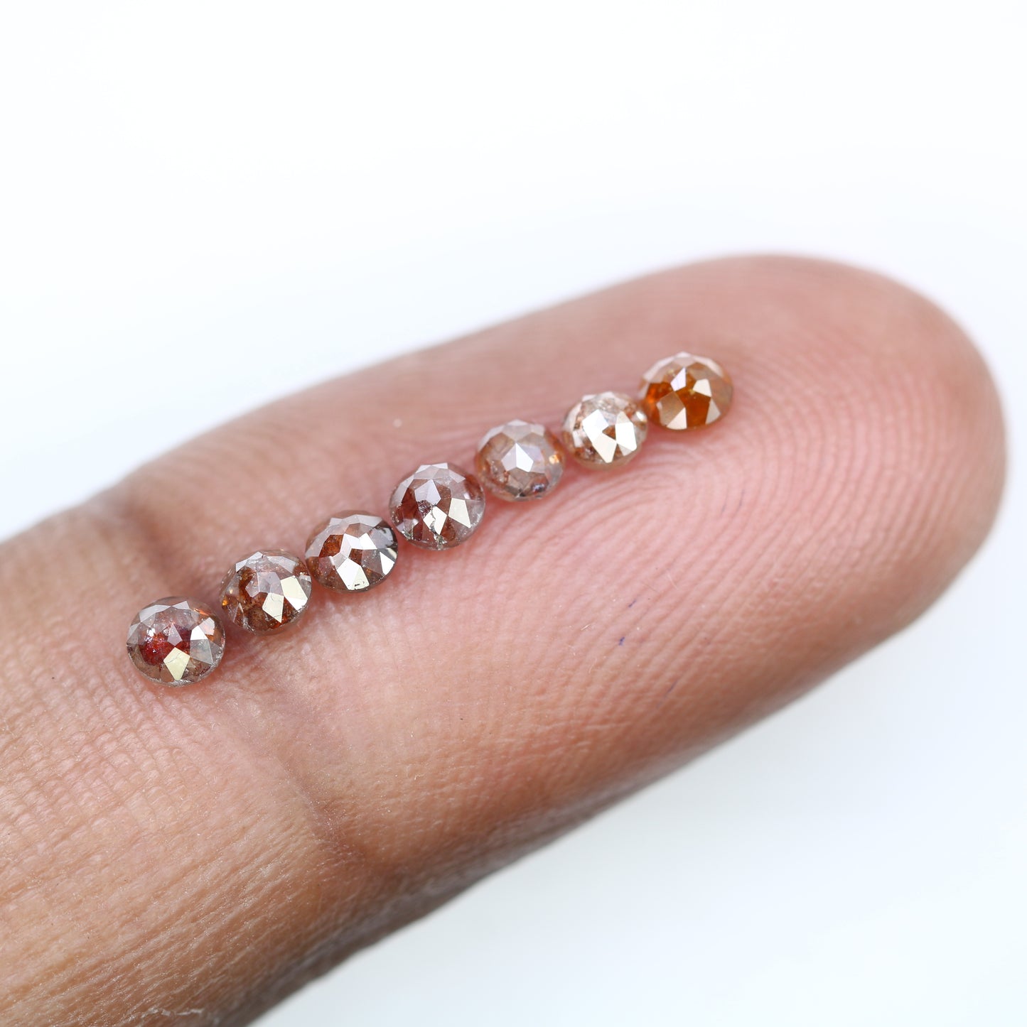 1.09 Carat Natural Red Color Loose Round Rose Cut Diamond For Promise Ring - JayKrishna Diamond