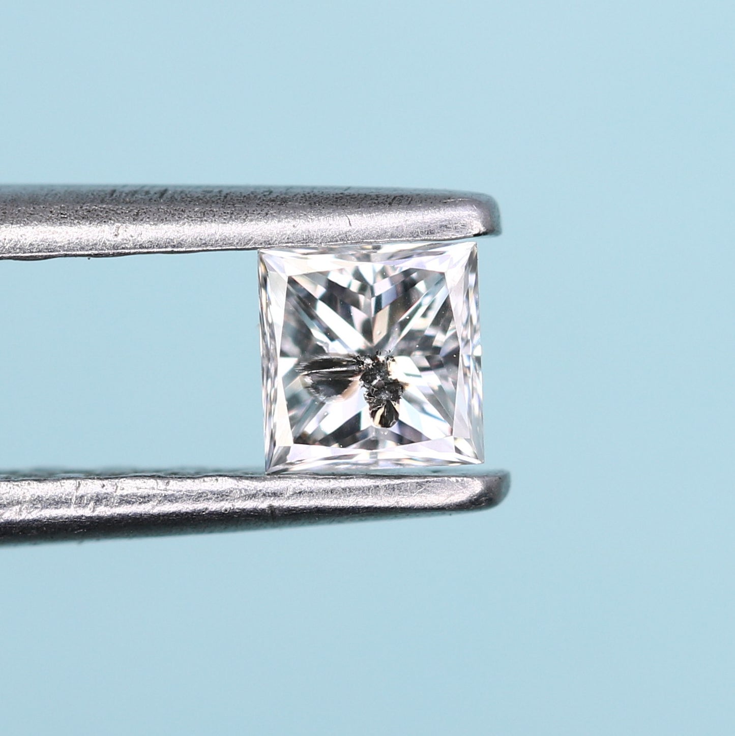 0.21 CT Salt and Pepper Princess Shape Diamond – Ideal for Engagement Rings - JayKrishna Diamond