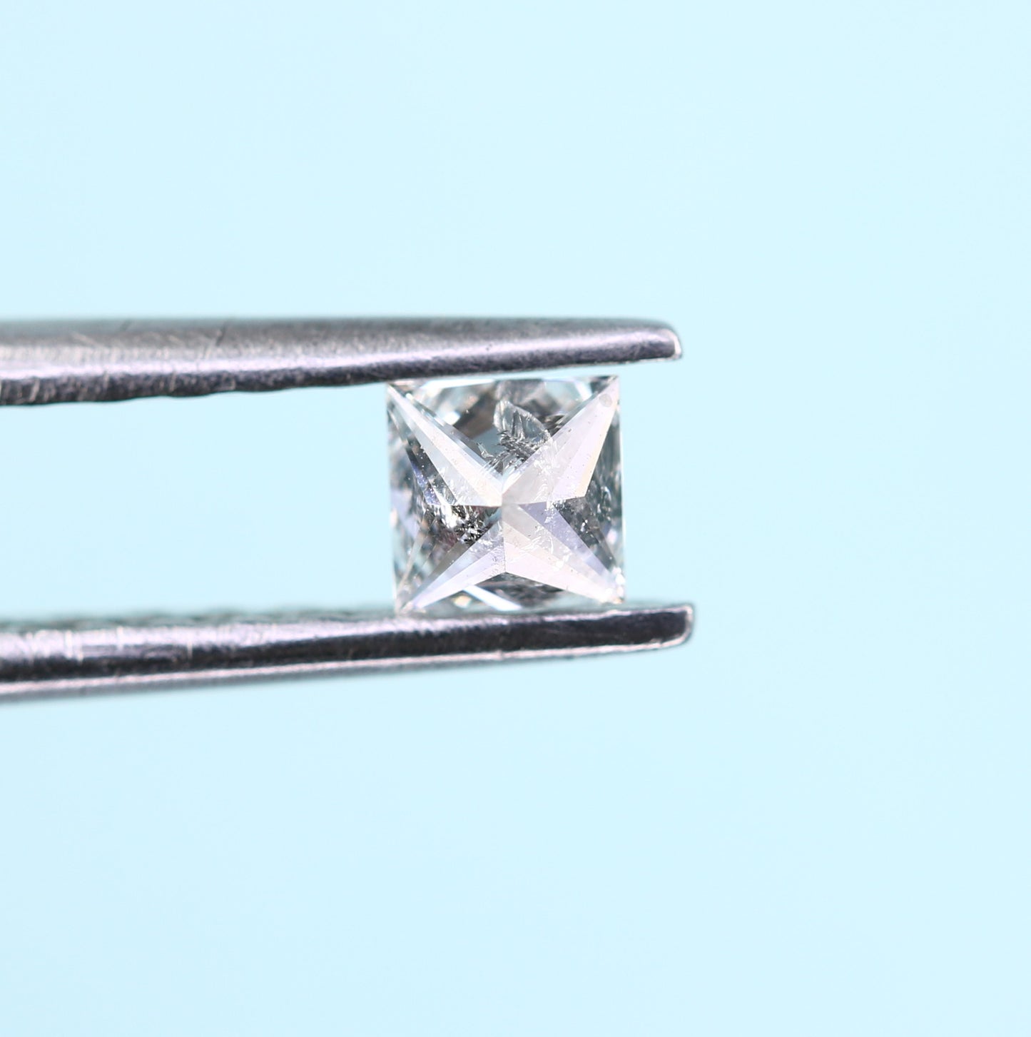 0.21 CT Salt and Pepper Princess Shape Diamond – Ideal for Engagement Rings - JayKrishna Diamond