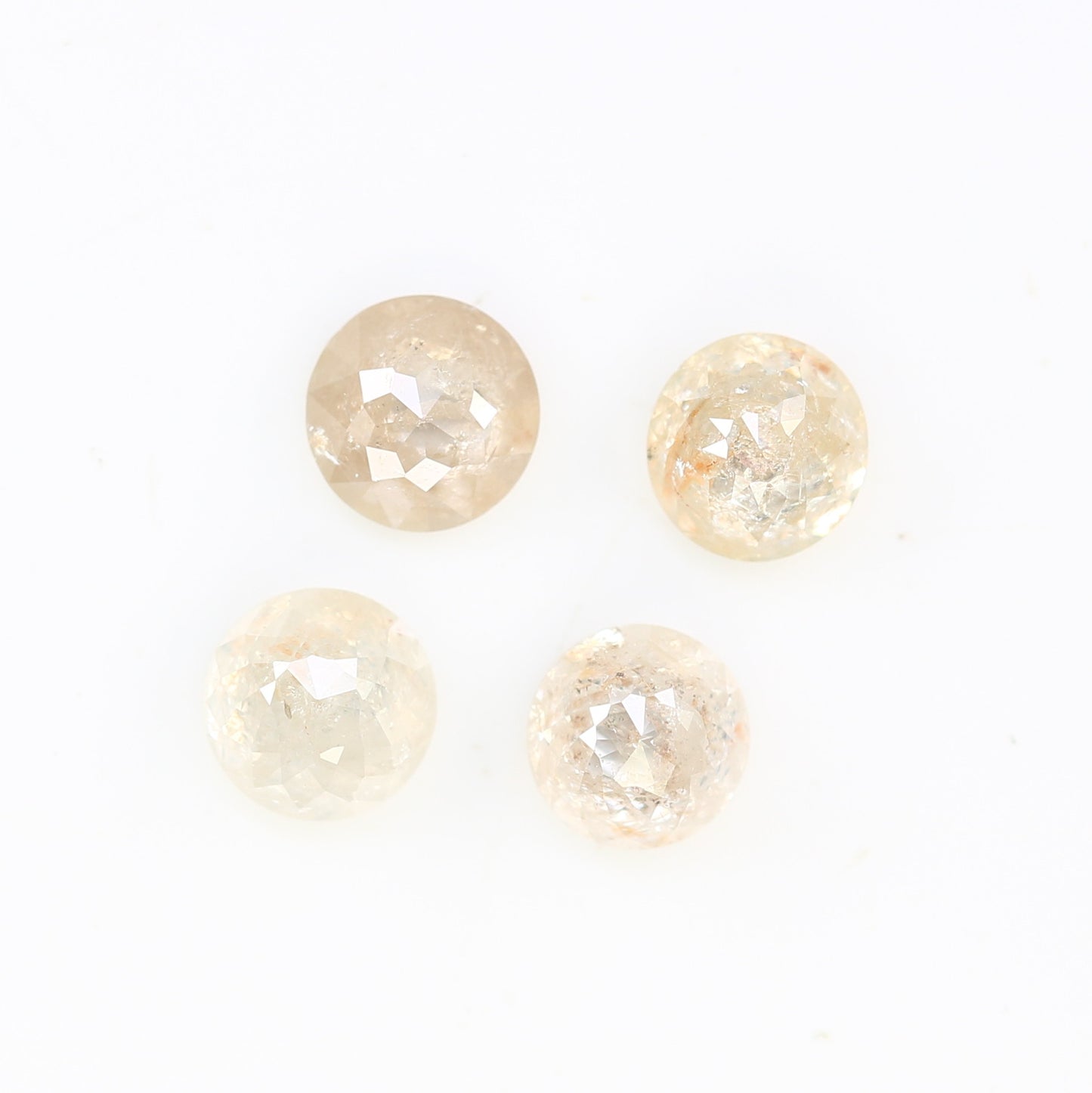 1.50 Carat Light Peach Color Natural Loose Round Rose Cut Diamond For Wedding Ring - JayKrishna Diamond