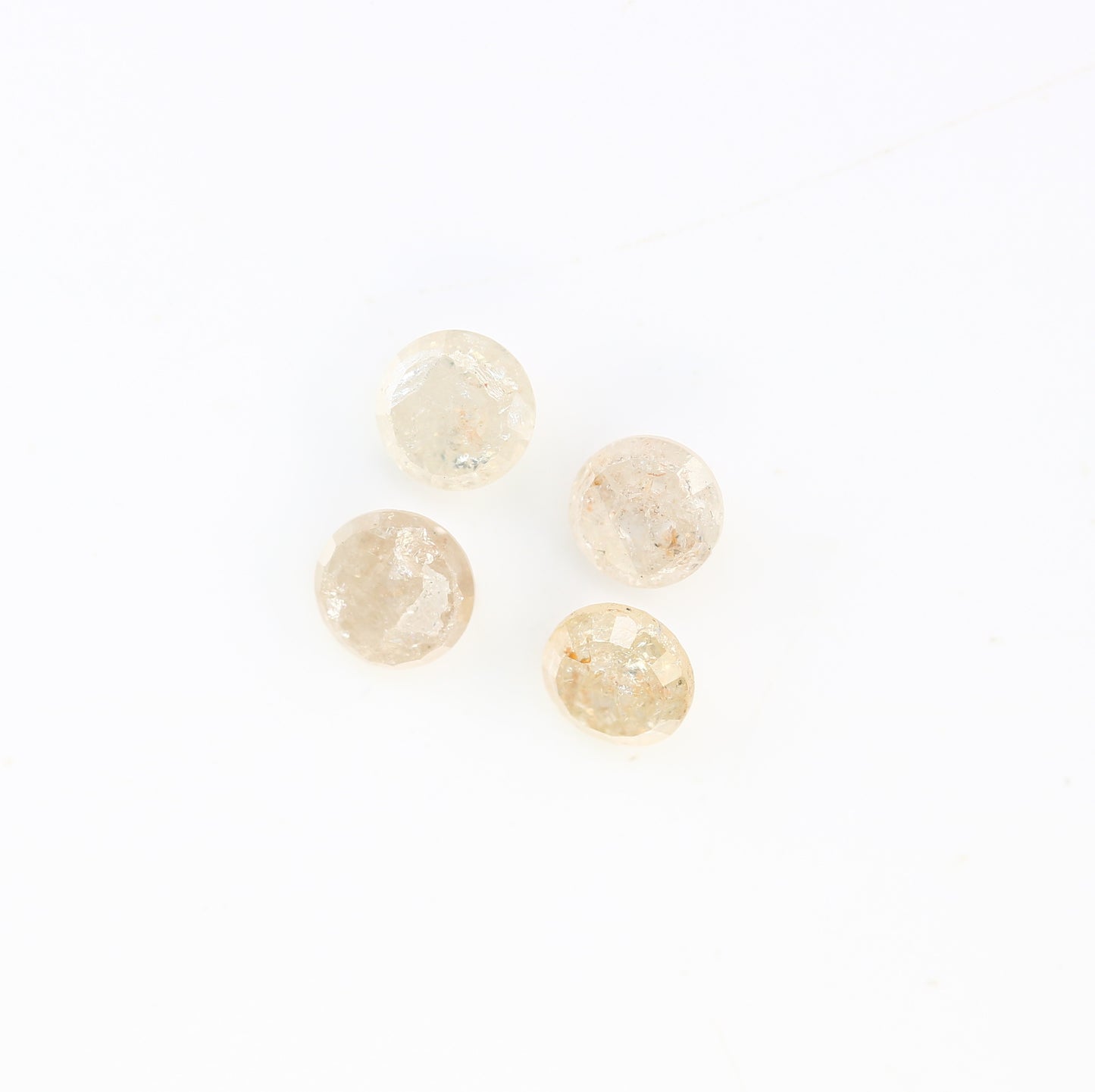 1.50 Carat Light Peach Color Natural Loose Round Rose Cut Diamond For Wedding Ring - JayKrishna Diamond