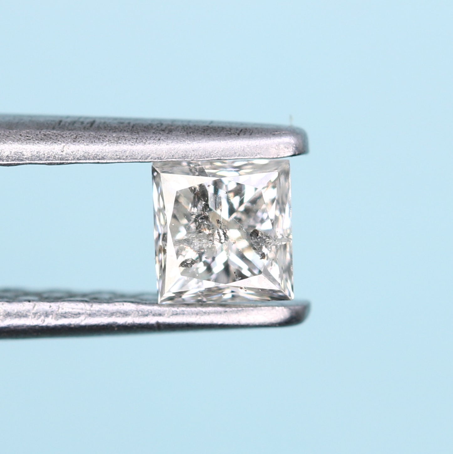 0.22 CT Salt and Pepper Princess Cut Diamond – Perfect for Engagement Rings - JayKrishna Diamond
