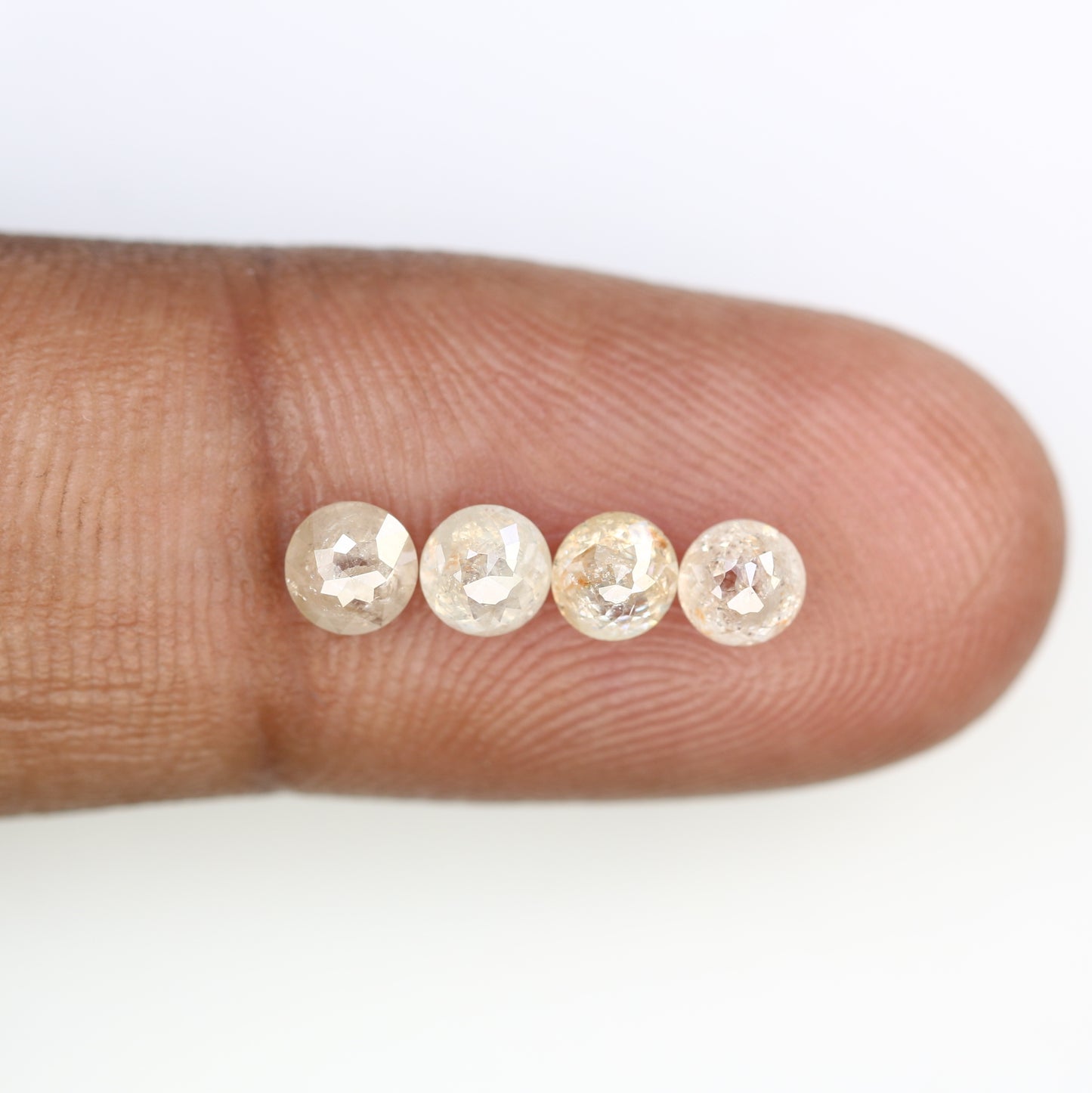 1.50 Carat Light Peach Color Natural Loose Round Rose Cut Diamond For Wedding Ring - JayKrishna Diamond