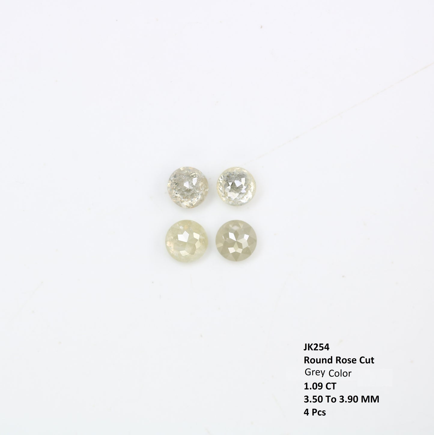 1.09 Carat Grey Color Loose Natural Round Rose Cut Diamond For Wedding Ring - JayKrishna Diamond