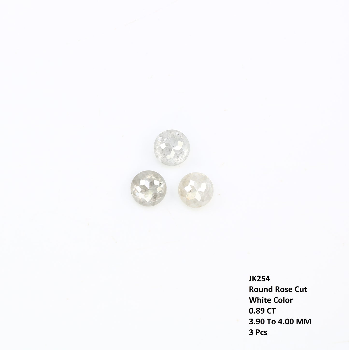 0.89 Carat White Loose Round Rose Cut Natural Diamond For Wedding Ring - JayKrishna Diamond