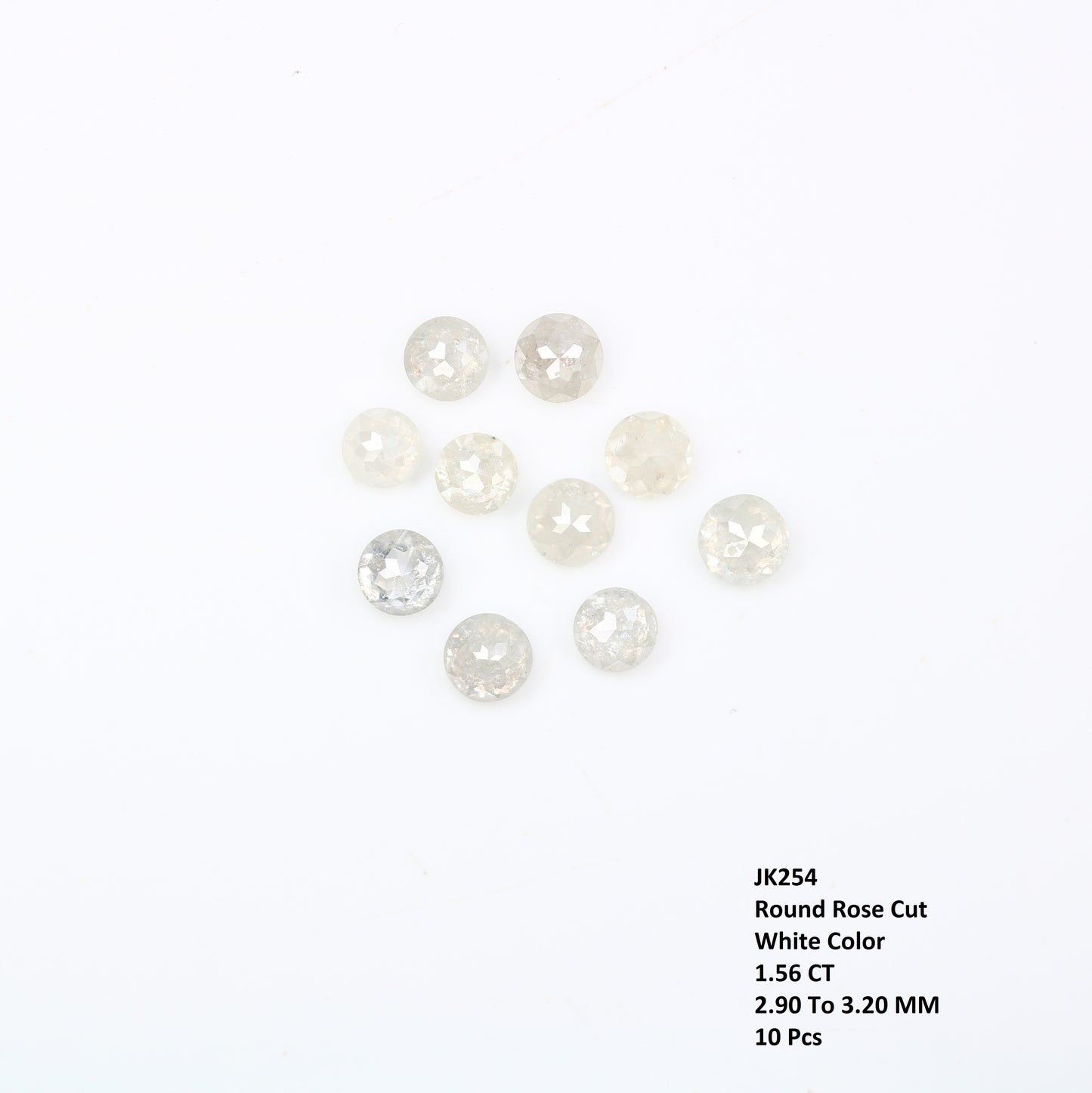 1.56 Carat White Color Natural Loose Round Rose Cut Diamond For Wedding Ring - JayKrishna Diamond