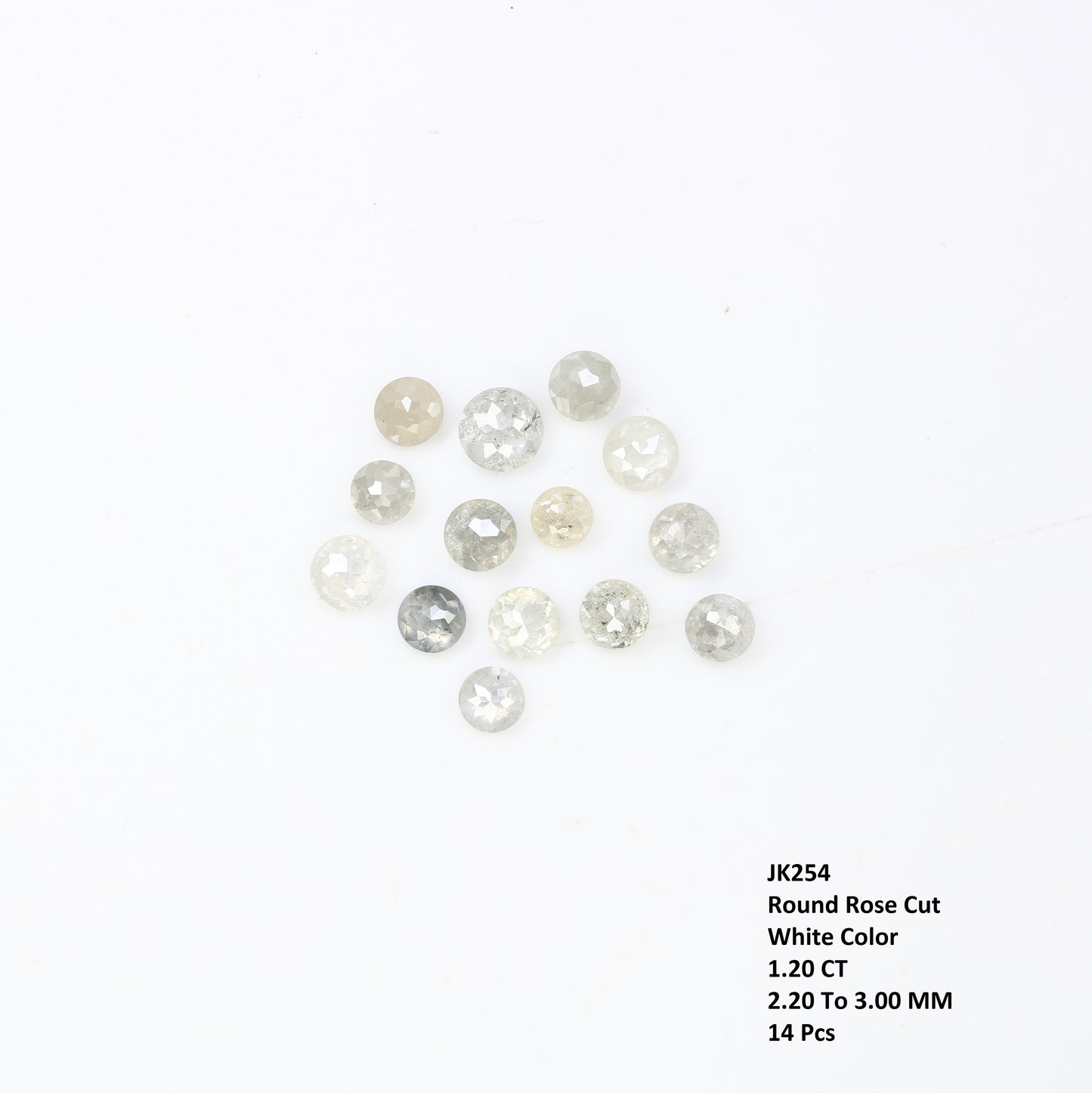 1.20 Carat White Diamond, Round Shape Diamond, Rose Cut Diamond, Wedding Ring - JayKrishna Diamond