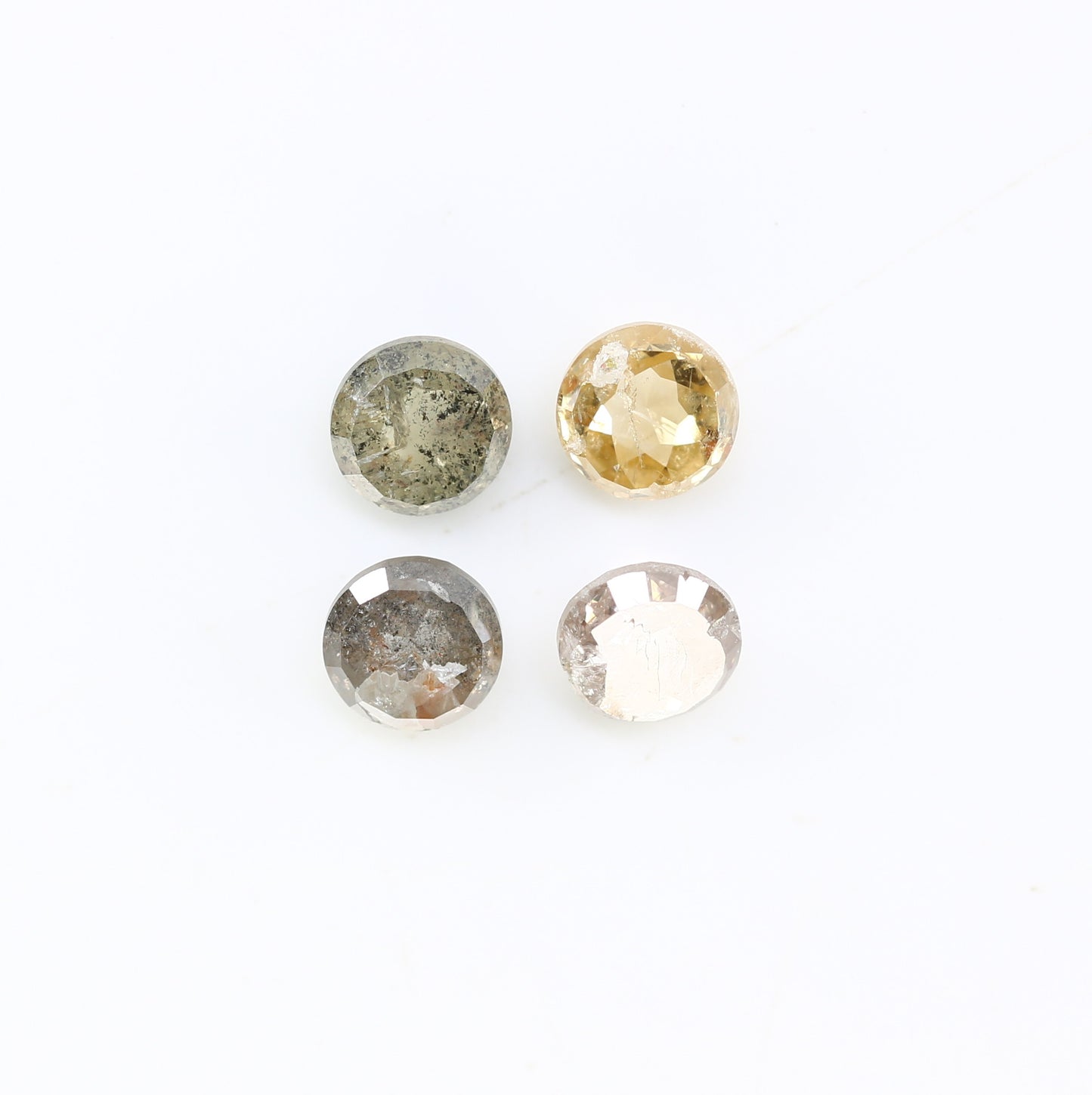 1.24 Carat 3.90 MM Multi Color Natural Loose Fancy Round Rose Cut Diamond For Galaxy Ring - JayKrishna Diamond