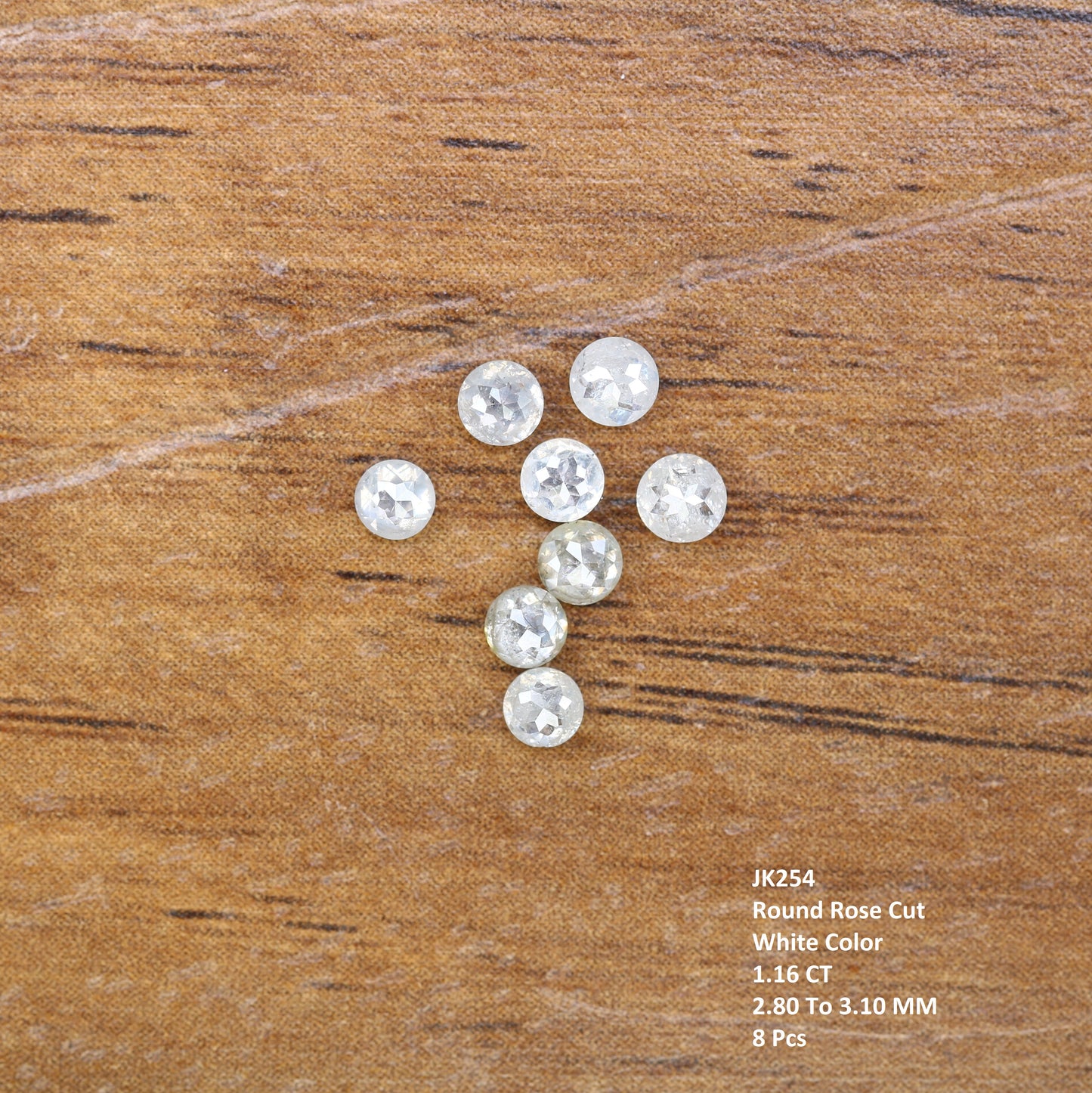1.16 Carat 2.80 MM Round Rose Cut Diamond White Color Diamond For Wedding Ring - JayKrishna Diamond