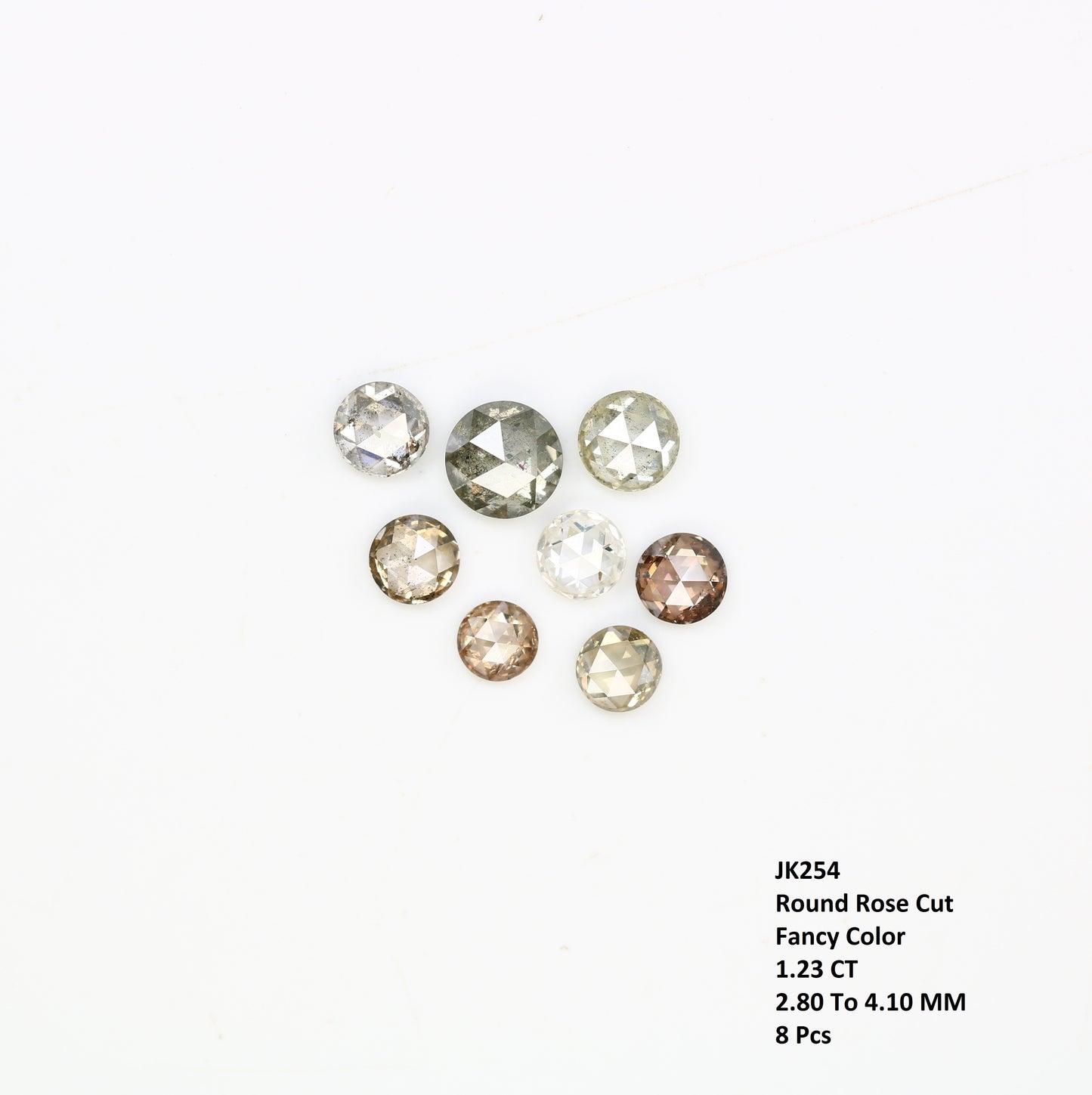 1.23 Carat Fancy Color Loose Round Rose Cut Diamond For Wedding Ring - JayKrishna Diamond