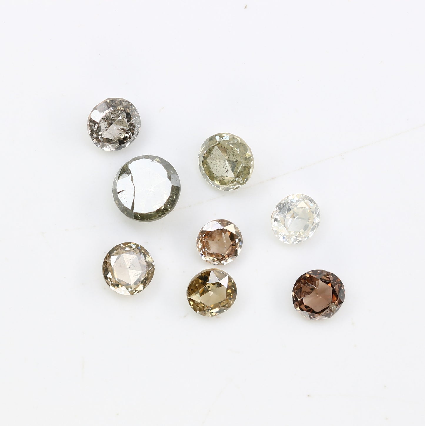 1.23 Carat Fancy Color Loose Round Rose Cut Diamond For Wedding Ring - JayKrishna Diamond