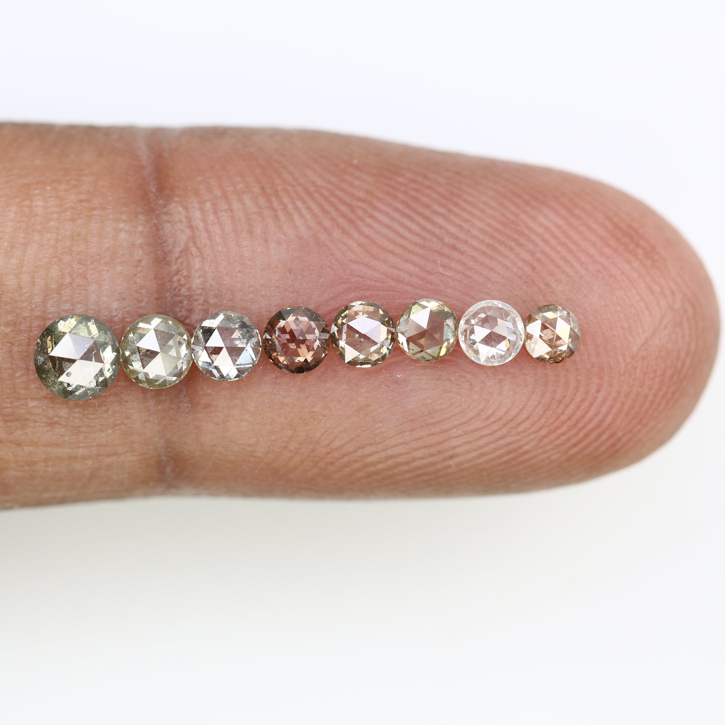 1.23 Carat Fancy Color Loose Round Rose Cut Diamond For Wedding Ring - JayKrishna Diamond