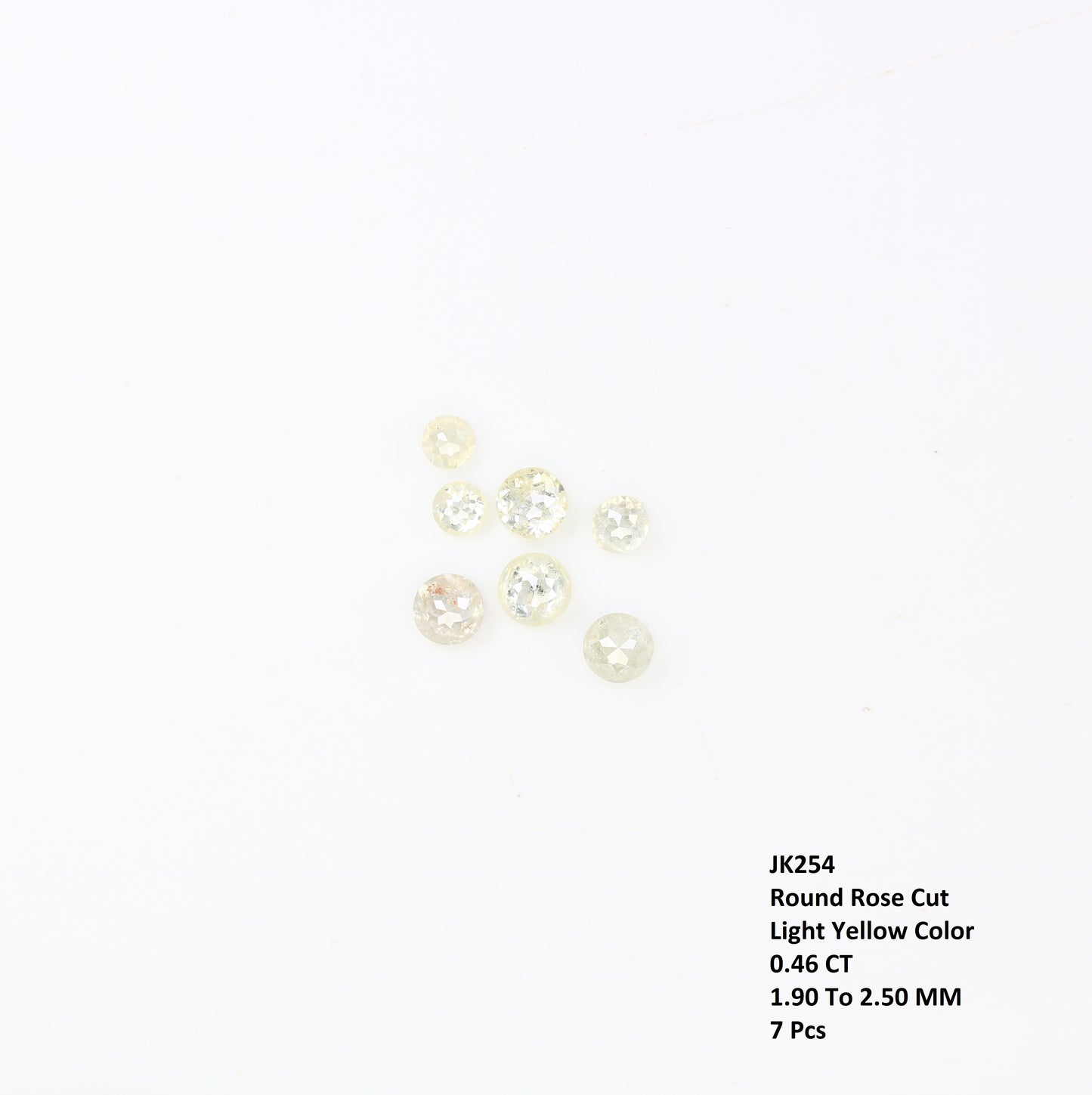0.46 Carat Light Yellow Rose Cut Diamond | Loose Round Natural Diamond for Wedding or Engagement Ring - JayKrishna Diamond