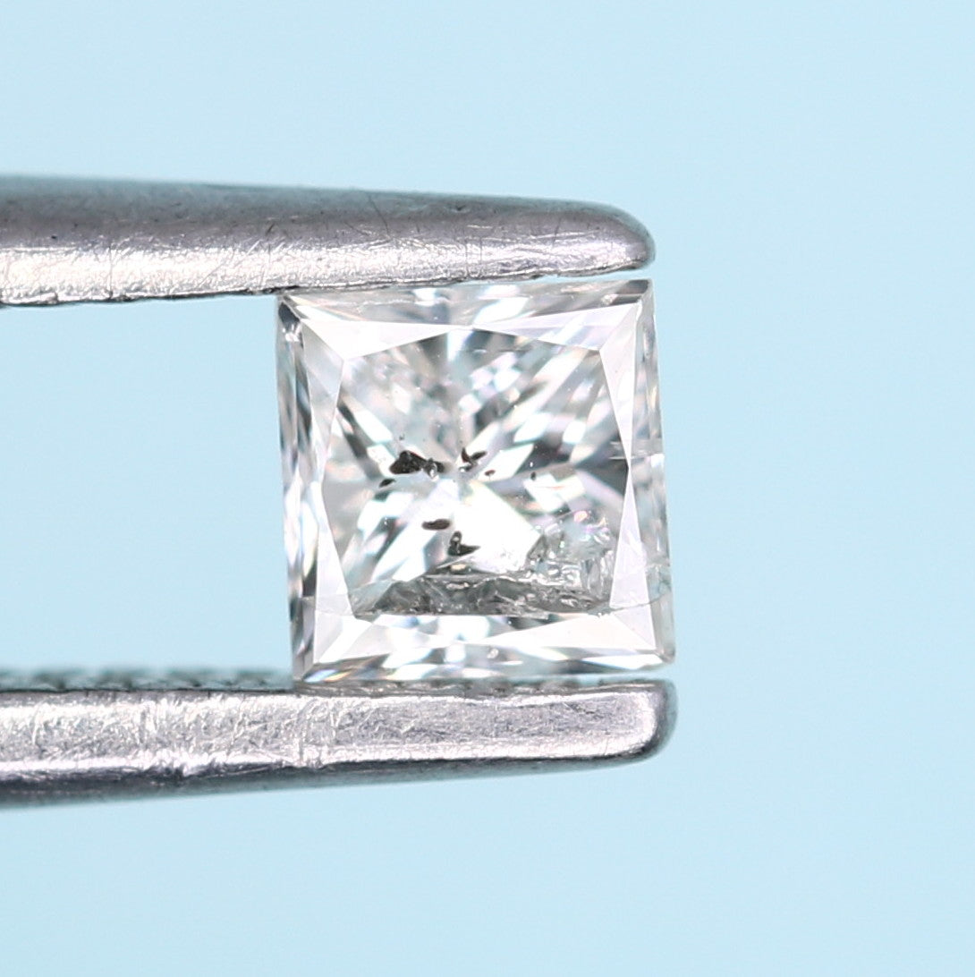 0.19 CT Salt and Pepper Princess Cut Diamond – Ideal for Engagement Rings, Necklaces, Promise Rings, Earrings & Anniversary Bracelet Gifts - JayKrishna Diamond