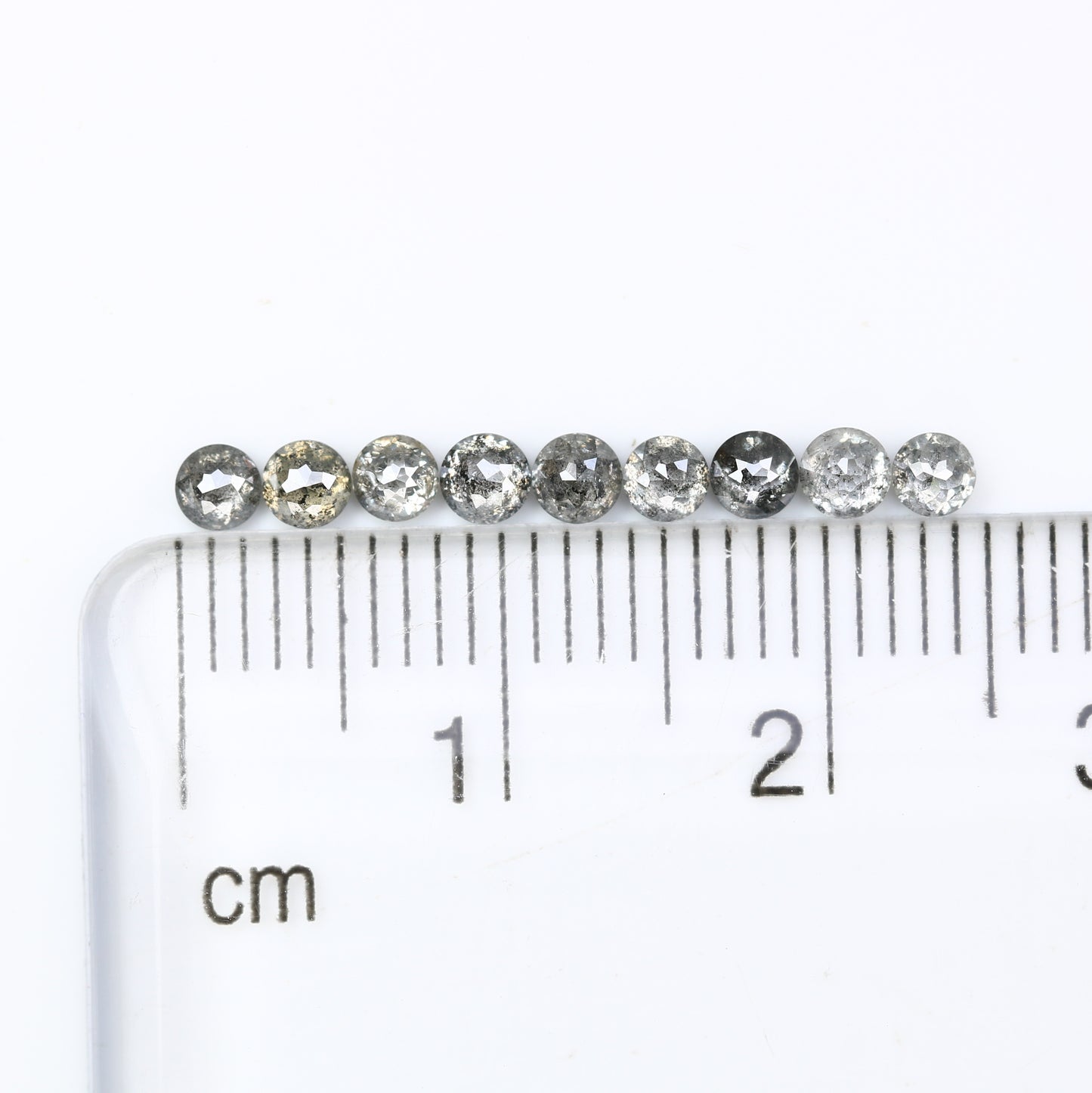 0.94 CT Salt And Pepper Round Rose Cut Diamond For Engagement Ring - JayKrishna Diamond