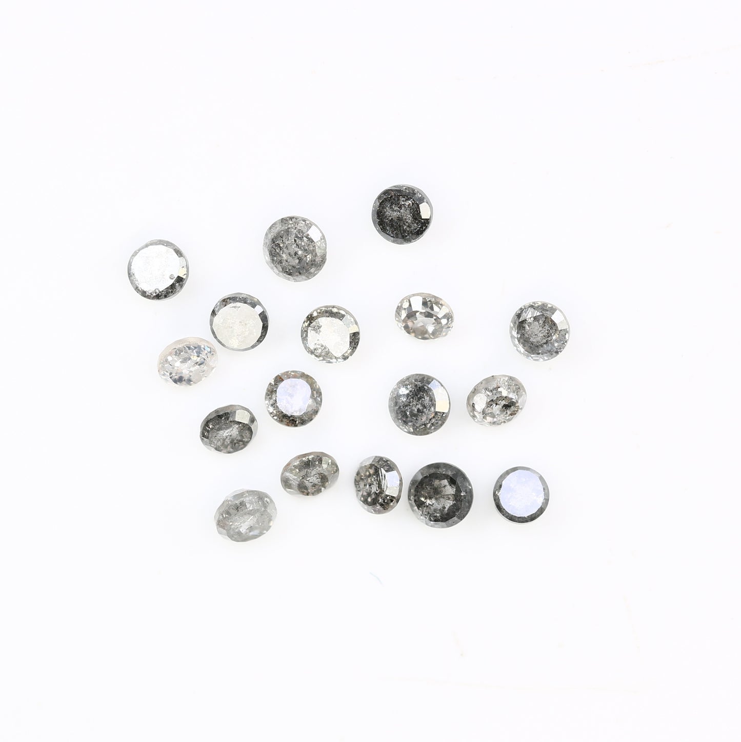 1.18 CT Natural Salt And Pepper Round Rose Cut Diamond For Engagement Ring - JayKrishna Diamond