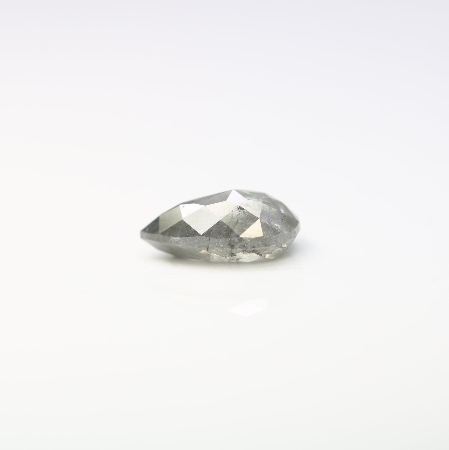 1.31 CT Pear Shape Salt And Pepper Loose Diamond For Engagement Ring - JayKrishna Diamond
