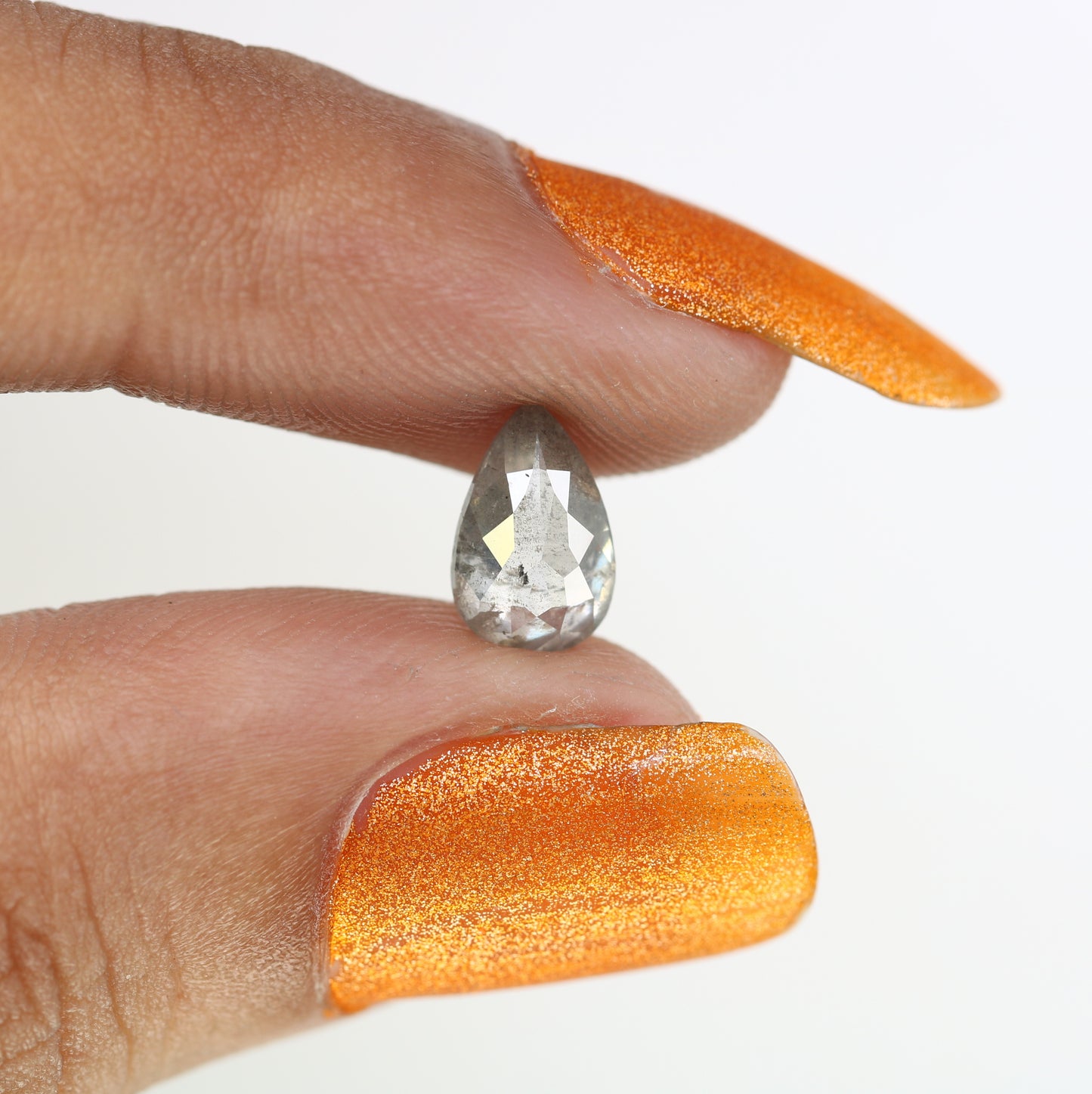 1.31 CT Pear Shape Salt And Pepper Loose Diamond For Engagement Ring - JayKrishna Diamond