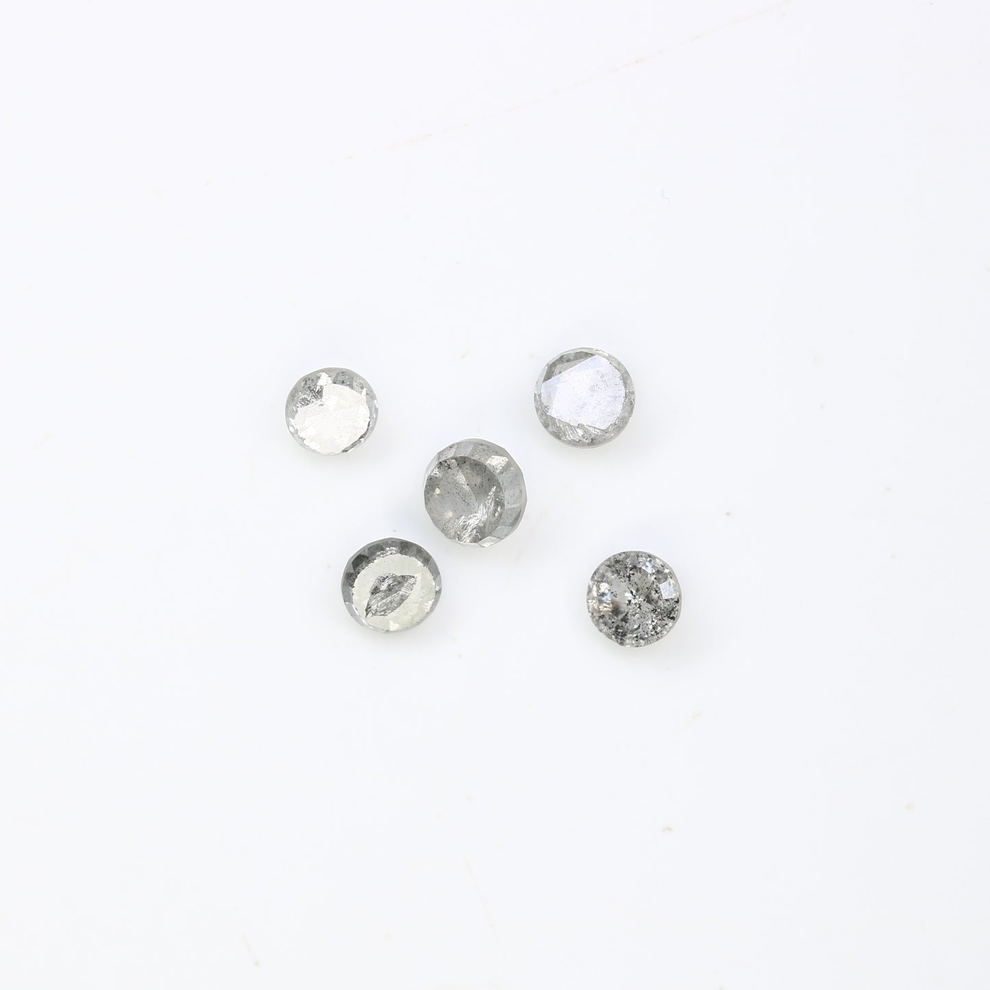 0.64 CT Natural Round Salt and Pepper Loose Rose Cut Diamond for a Stunning Engagement Ring: Unique Gemstone Jewelry Piece - JayKrishna Diamond