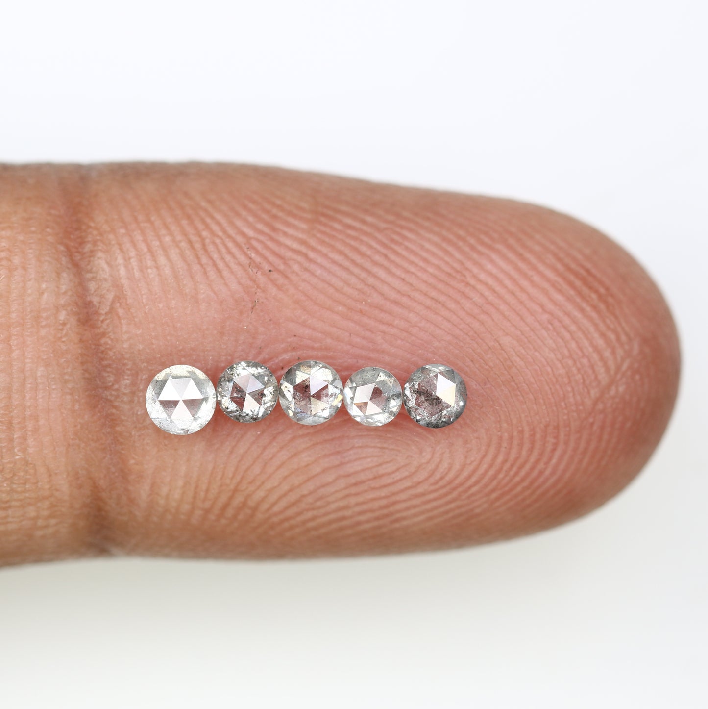 0.64 CT Natural Round Salt and Pepper Loose Rose Cut Diamond for a Stunning Engagement Ring: Unique Gemstone Jewelry Piece - JayKrishna Diamond