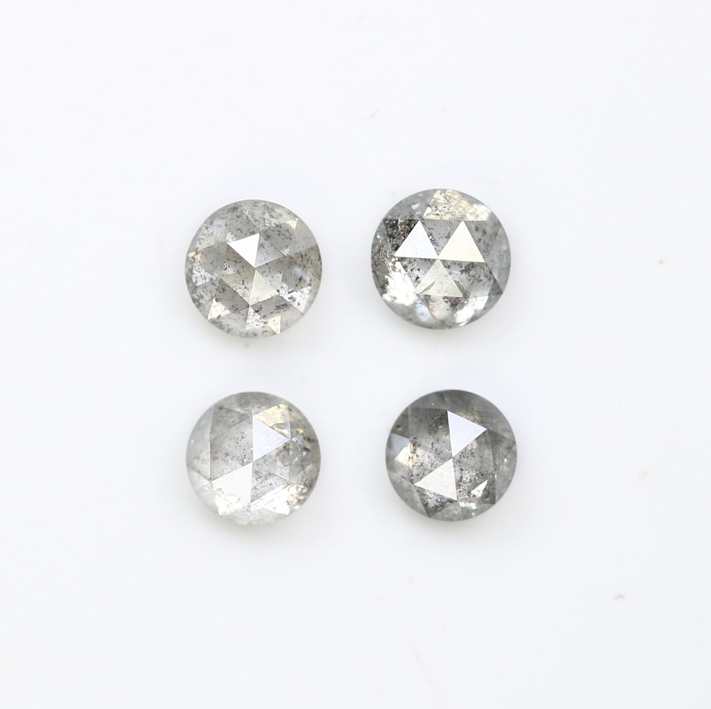 1.16 CT Salt And Pepper Loose Round Rose Cut Diamond For Engagement Ring - JayKrishna Diamond