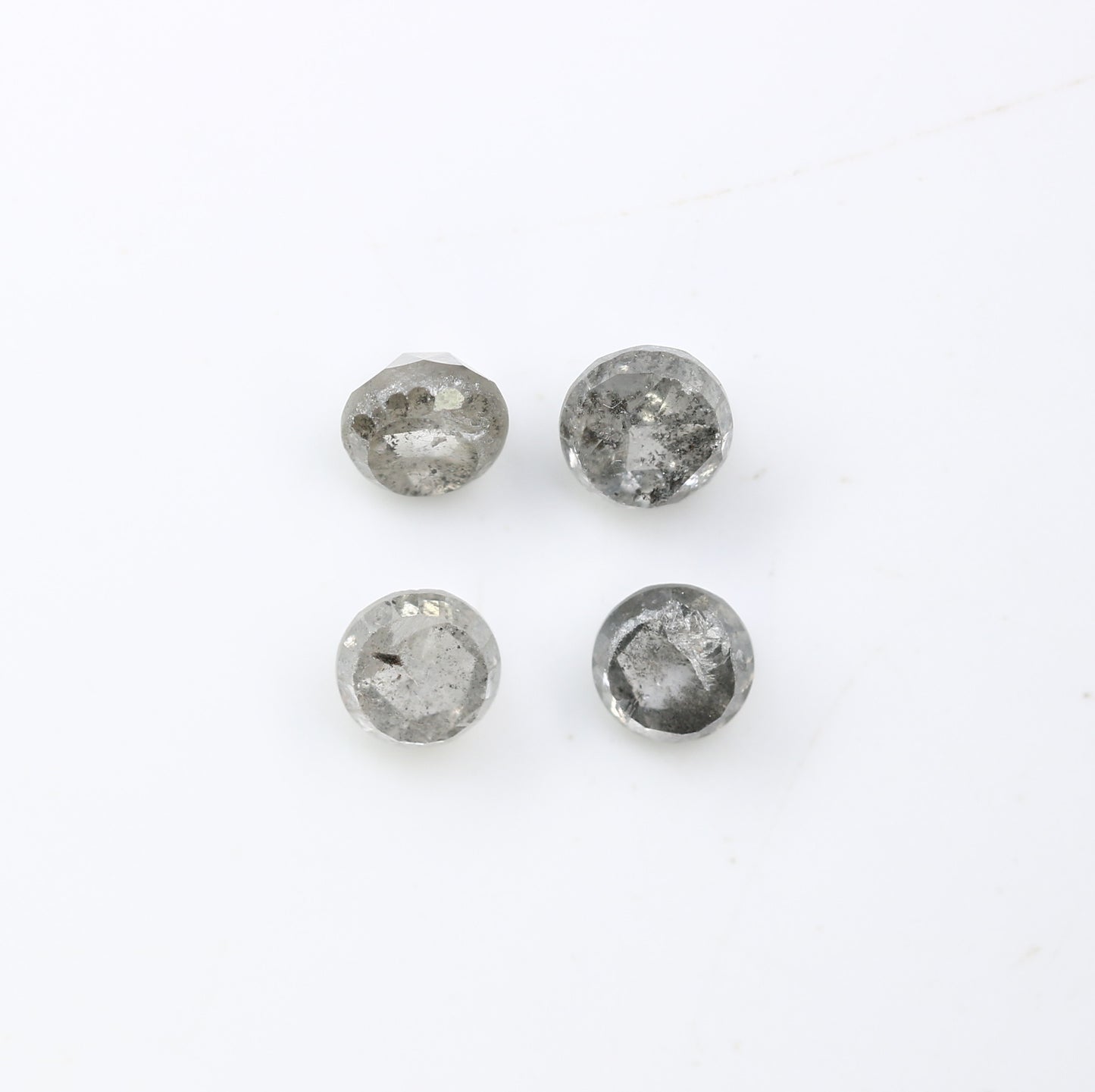 1.16 CT Salt And Pepper Loose Round Rose Cut Diamond For Engagement Ring - JayKrishna Diamond