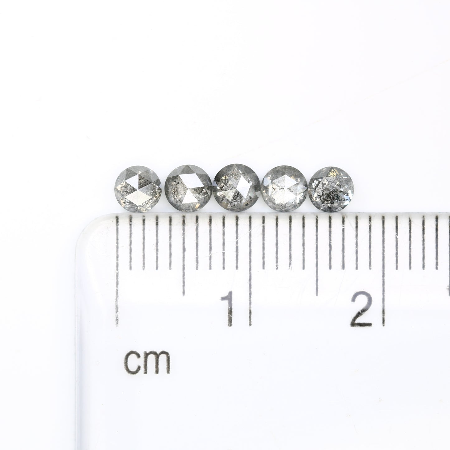 1.07 CT 3.40 to 3.60 MM Loose Salt And Pepper Round Rose Cut Diamond For Engagement Ring - JayKrishna Diamond
