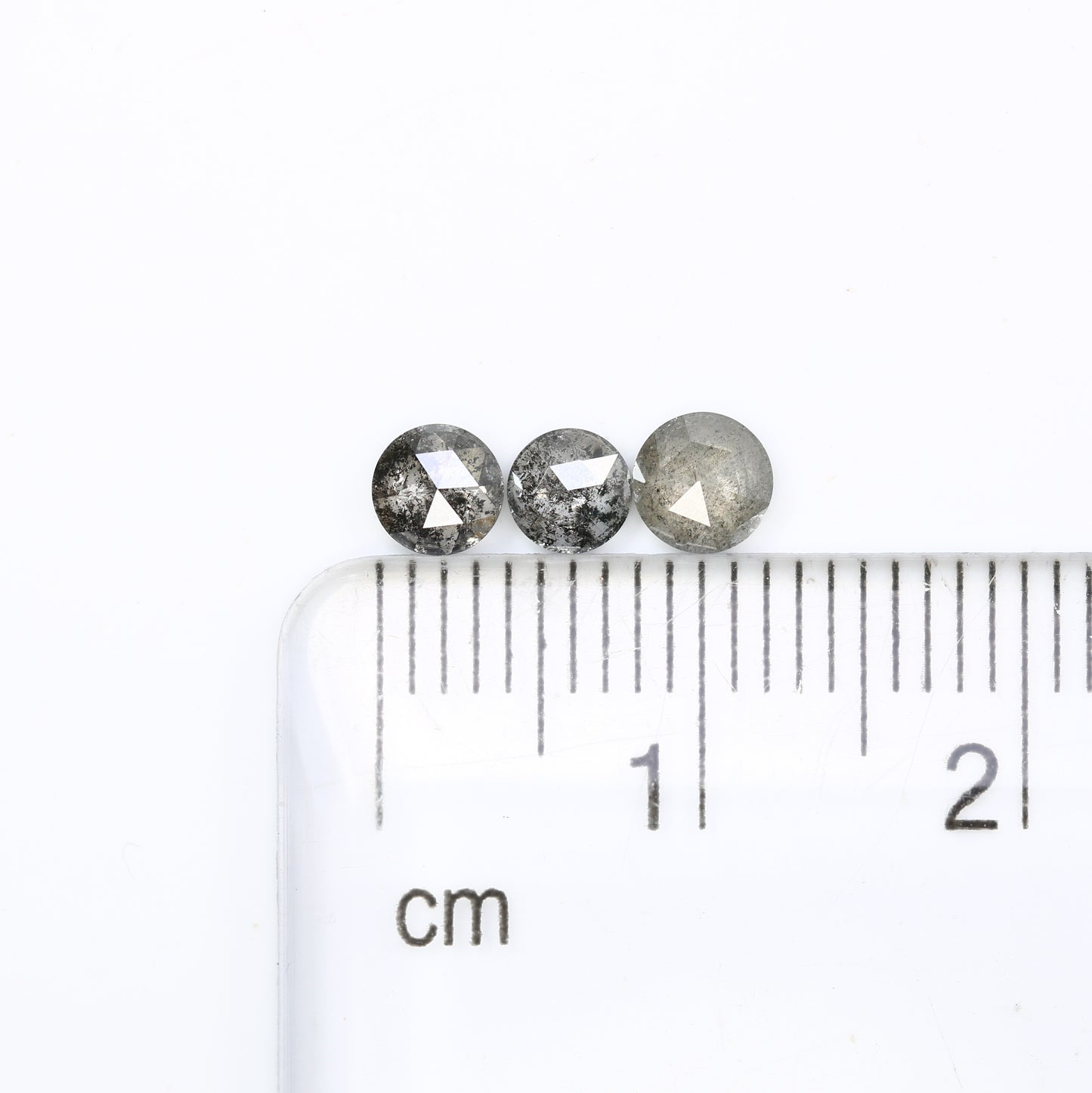 0.79 CT Round Rose Cut Salt And Pepper Diamond For Engagement Ring - JayKrishna Diamond