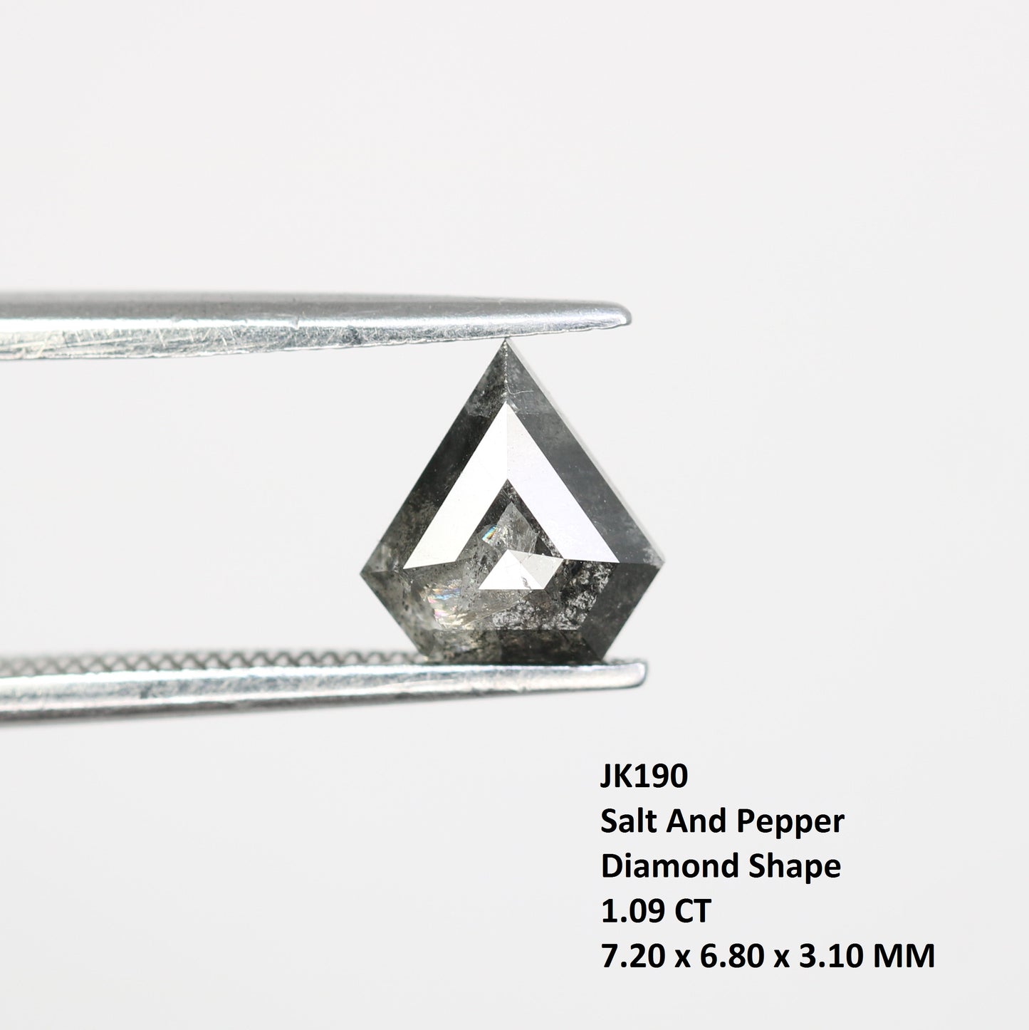 1.09 Carat Diamond Cut Natural Salt And Pepper Diamond For Engagement Ring - JayKrishna Diamond