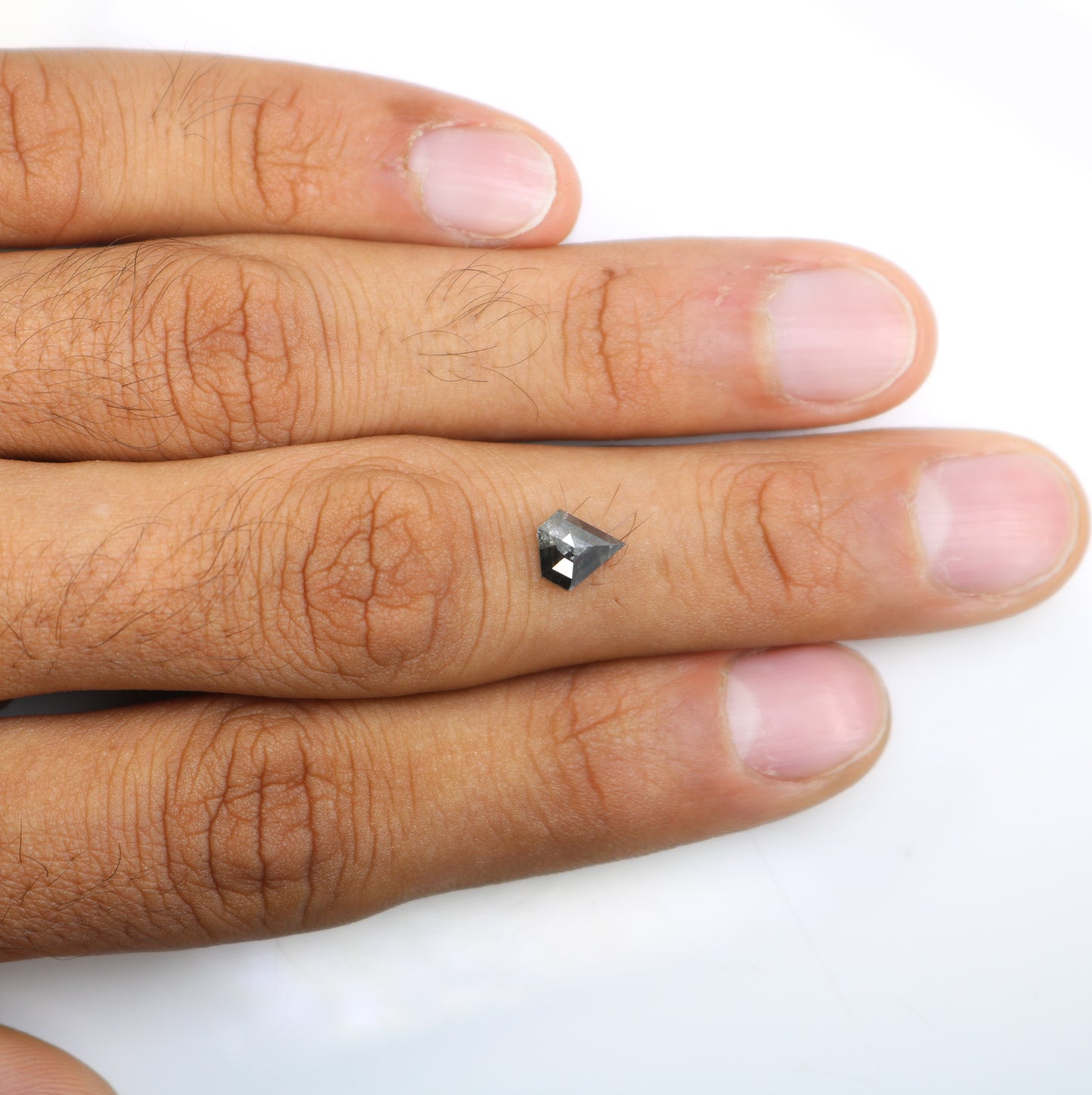 1.09 Carat Diamond Cut Natural Salt And Pepper Diamond For Engagement Ring - JayKrishna Diamond