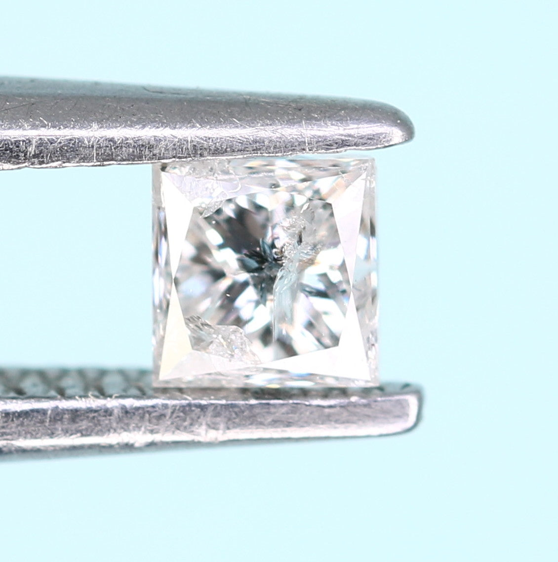 0.21 CT Princess Shape Salt and Pepper Diamond – Ideal for Engagement Rings - JayKrishna Diamond