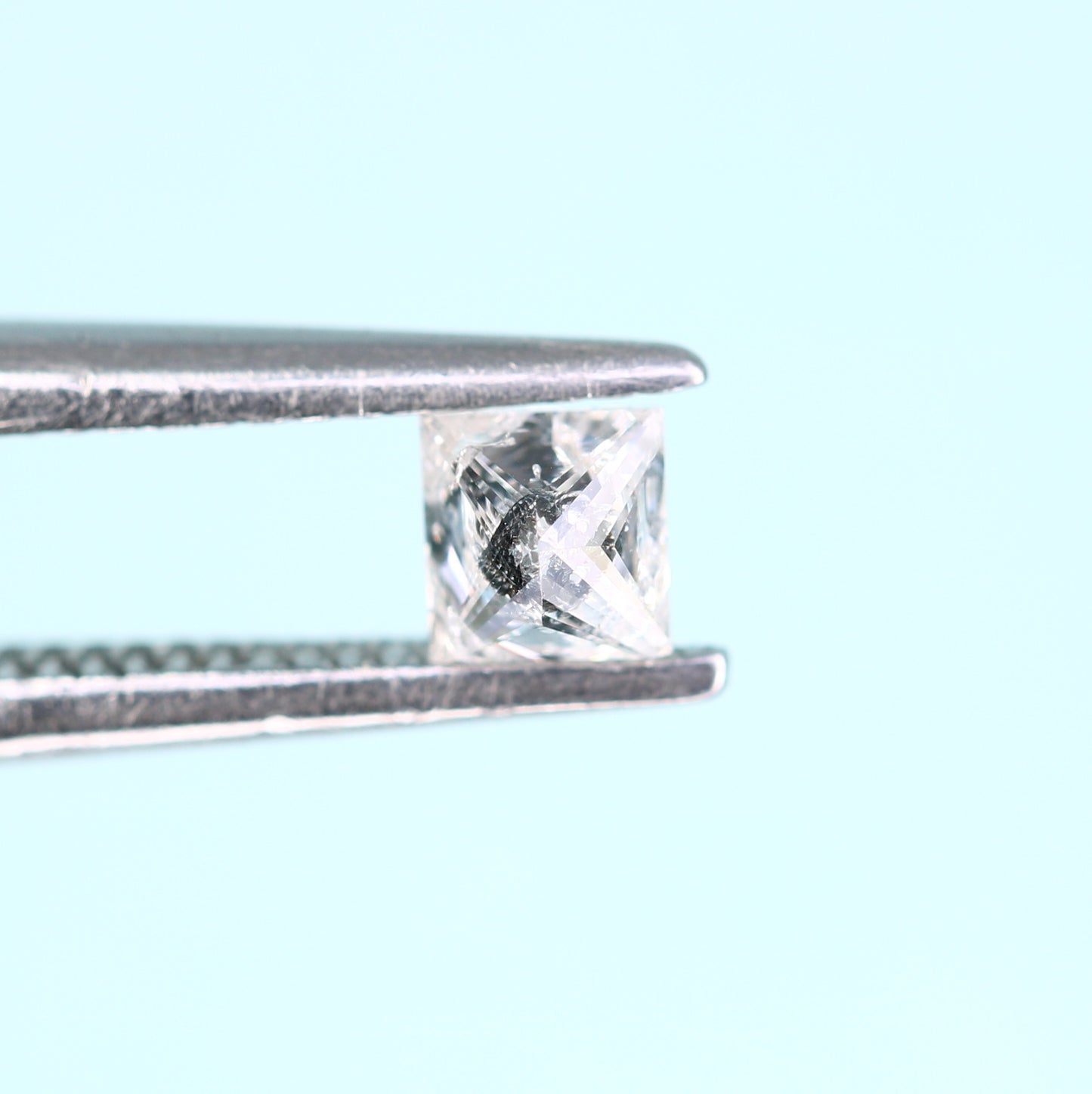 0.21 CT Princess Shape Salt and Pepper Diamond – Ideal for Engagement Rings - JayKrishna Diamond