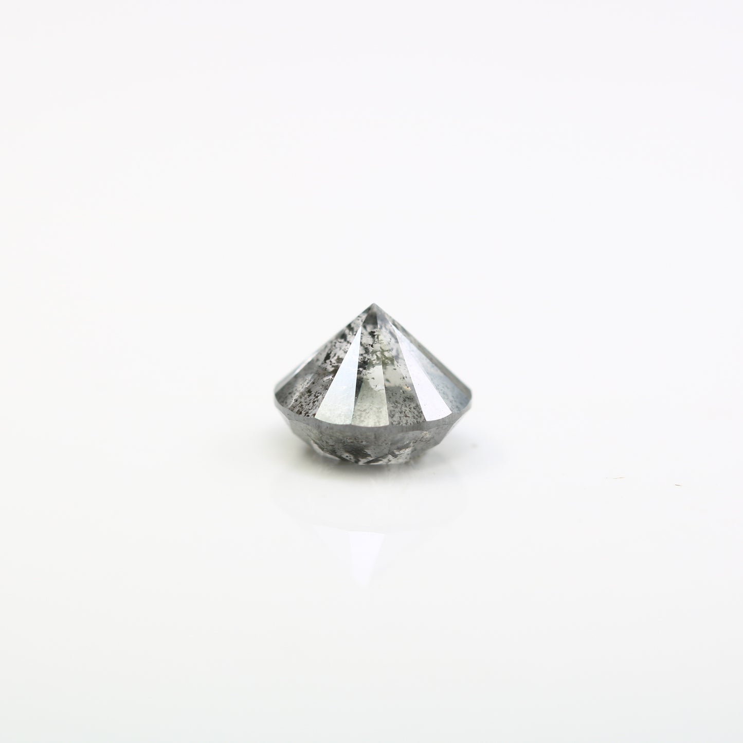 1.24 CT Salt and Pepper Round Brilliant Cut Diamond For Engagement Ring - JayKrishna Diamond