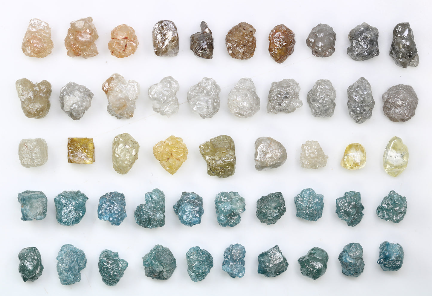 0.46 CT To 1.35 CT Natural Multi Color Raw Uncut Rough Diamonds - JayKrishna Diamond