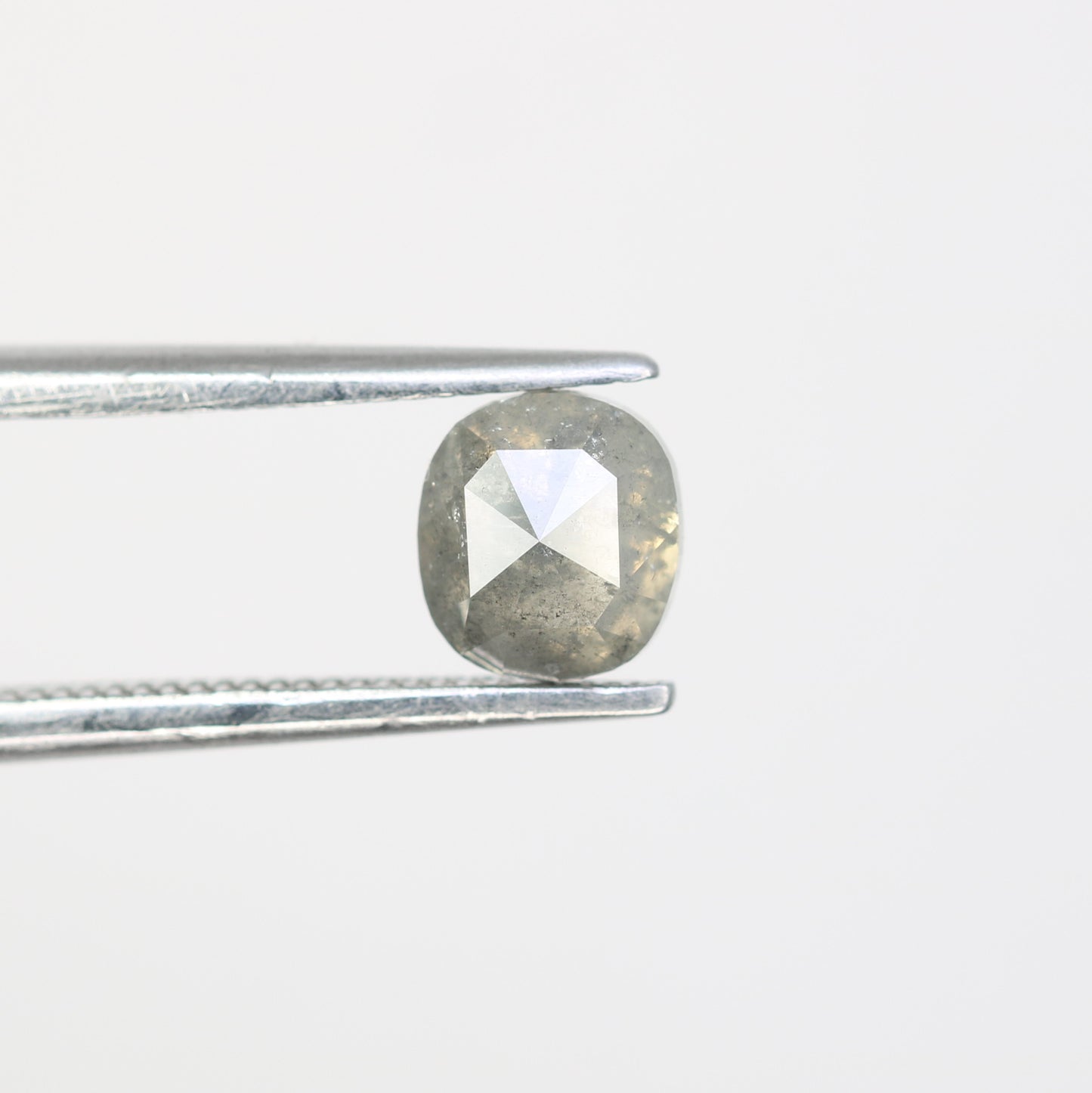 Oval Shape Diamond Ring 0.91 Carat Salt And Pepper Diamond For Engagement Ring - JayKrishna Diamond