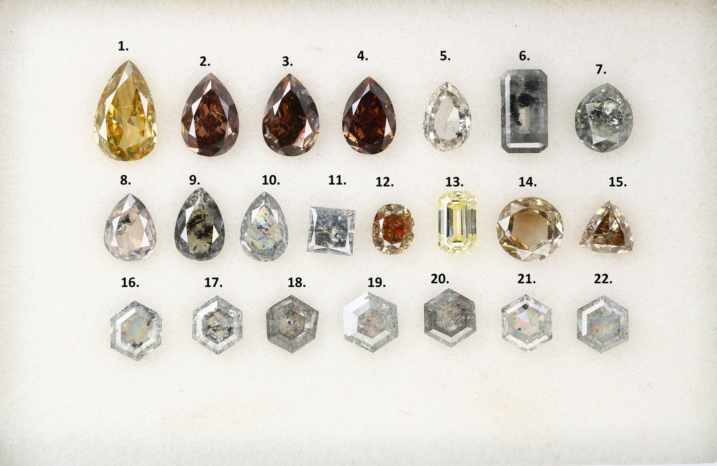 0.16 CT to 0.47 CT Mixed Color Natural Diamonds - Ideal for Engagement Rings, Necklaces, Earrings, and Bracelets - JayKrishna Diamond