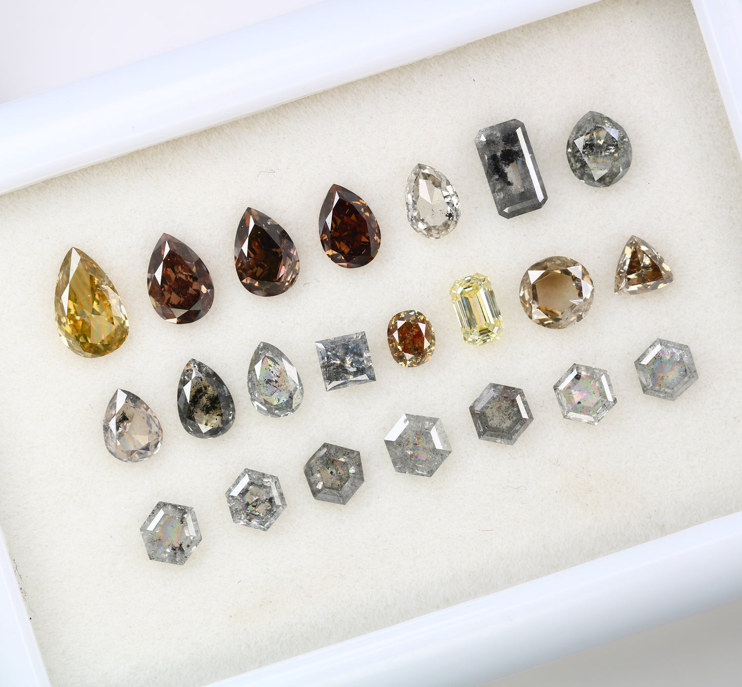 0.16 CT to 0.47 CT Mixed Color Natural Diamonds - Ideal for Engagement Rings, Necklaces, Earrings, and Bracelets - JayKrishna Diamond