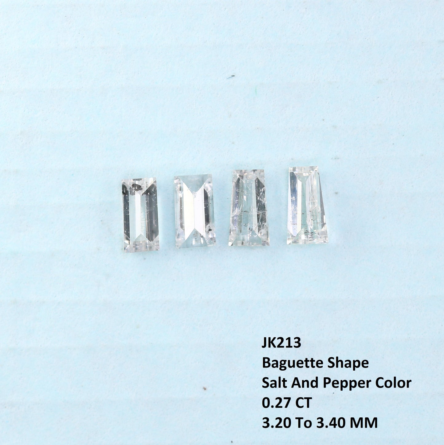 0.27 CT Salt and Pepper Baguette Cut Diamond – Perfect for Engagement Rings | Distinctive Salt and Pepper Baguette Diamond - JayKrishna Diamond