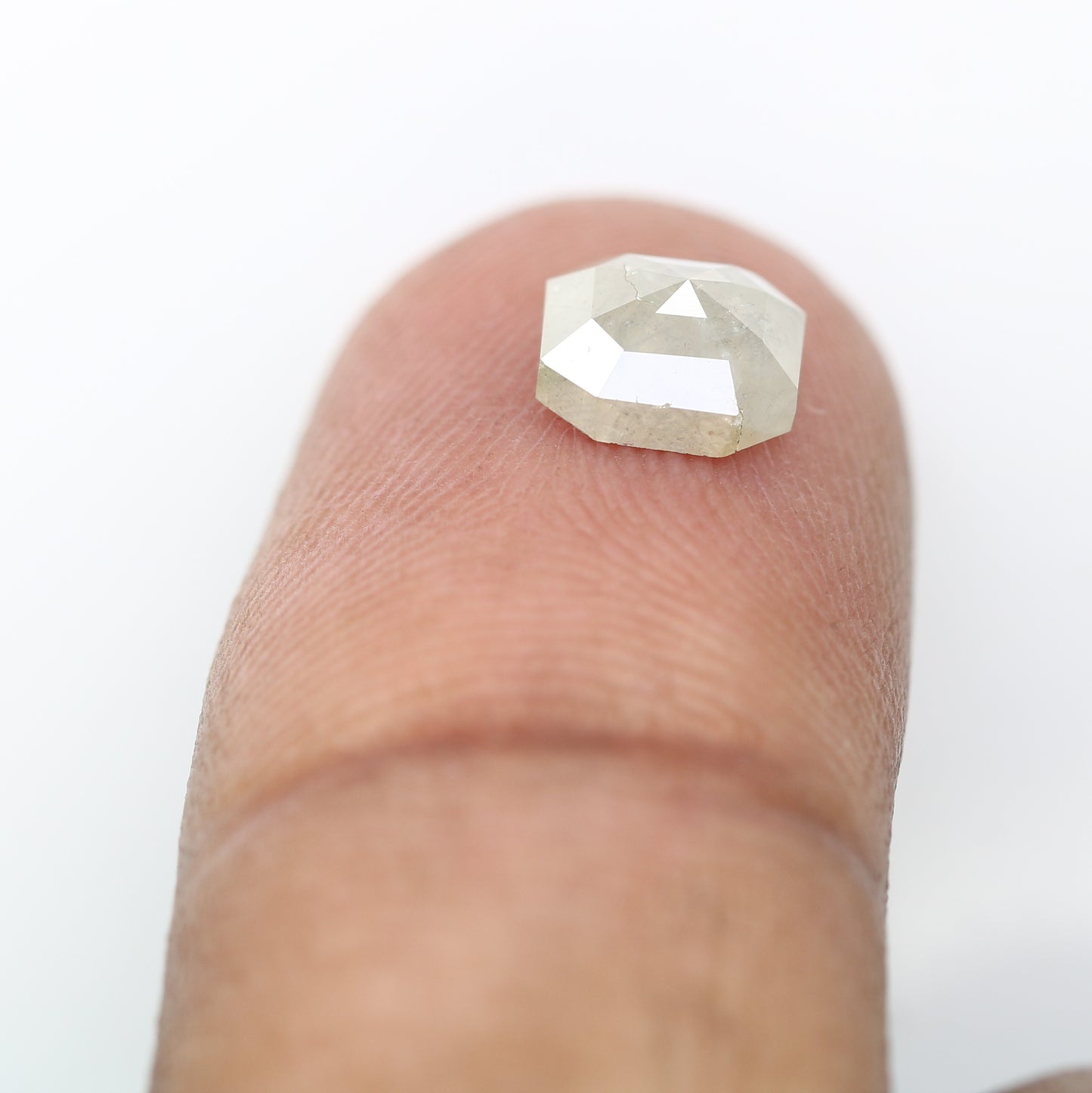 1.38 CT 6.70 MM Emerald Shape Grey Diamond For Diamond Jewelry - JayKrishna Diamond