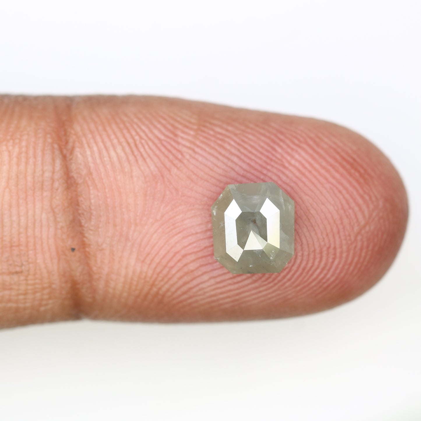 1.38 CT 7.10 MM Grey Emerald Shape Diamond For Diamond Jewelry - JayKrishna Diamond