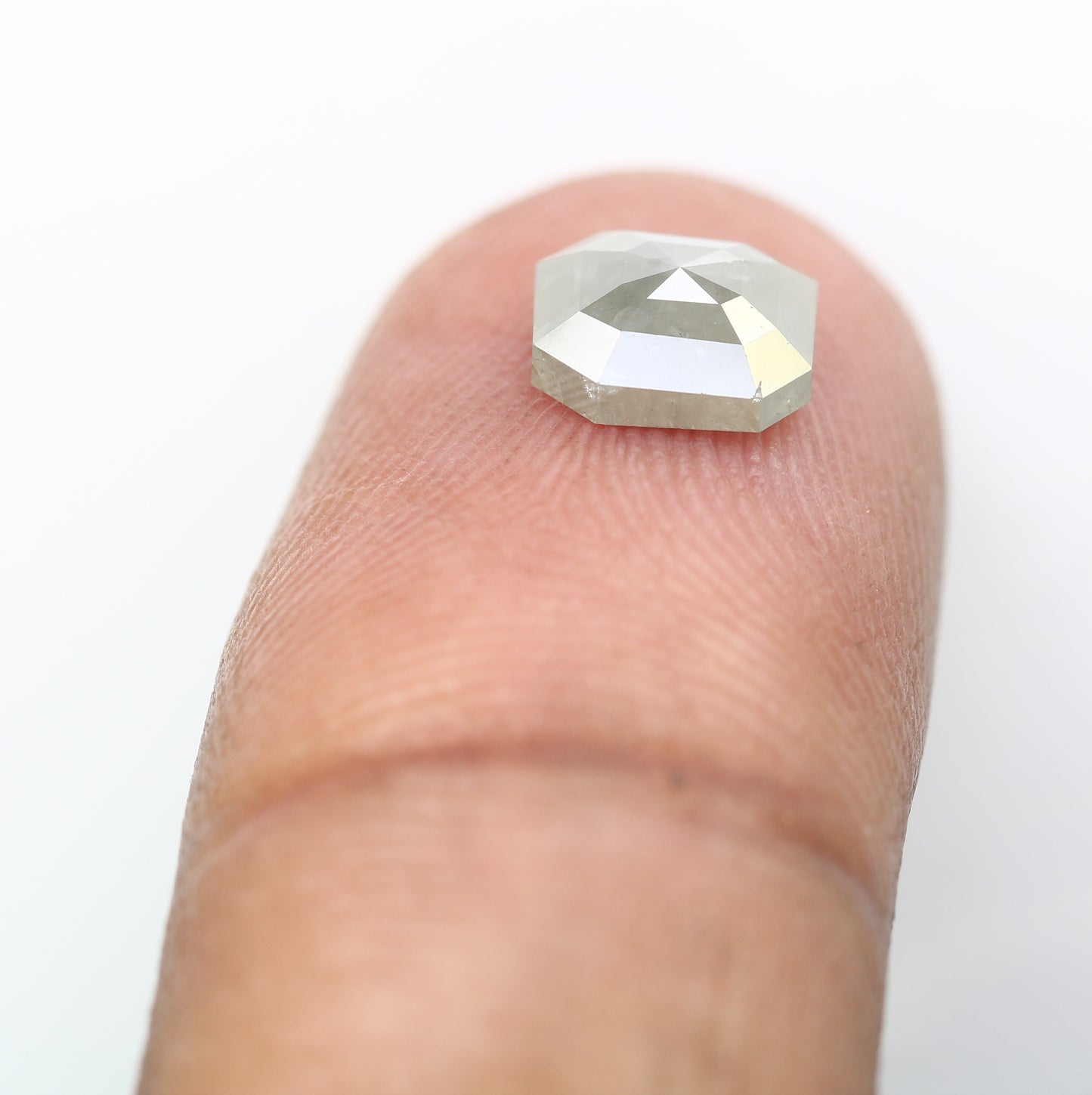 1.38 CT 7.10 MM Grey Emerald Shape Diamond For Diamond Jewelry - JayKrishna Diamond