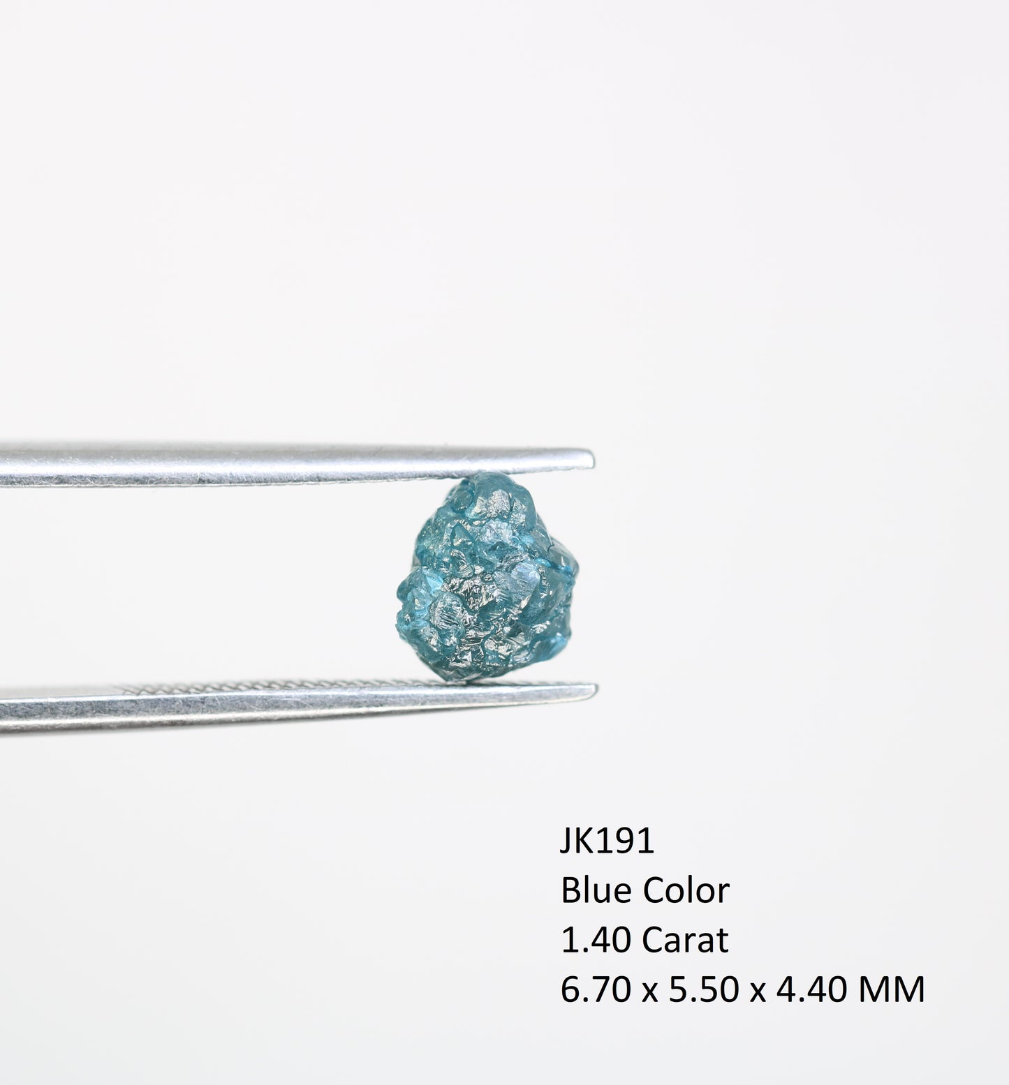 1.40 CT Uncut Rough Blue Raw Diamond For Engagement Ring - JayKrishna Diamond