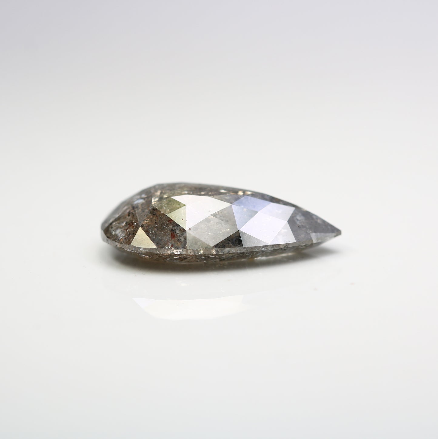 7.64 CT Salt And Pepper Pear Shape Diamond For Engagement Ring - JayKrishna Diamond