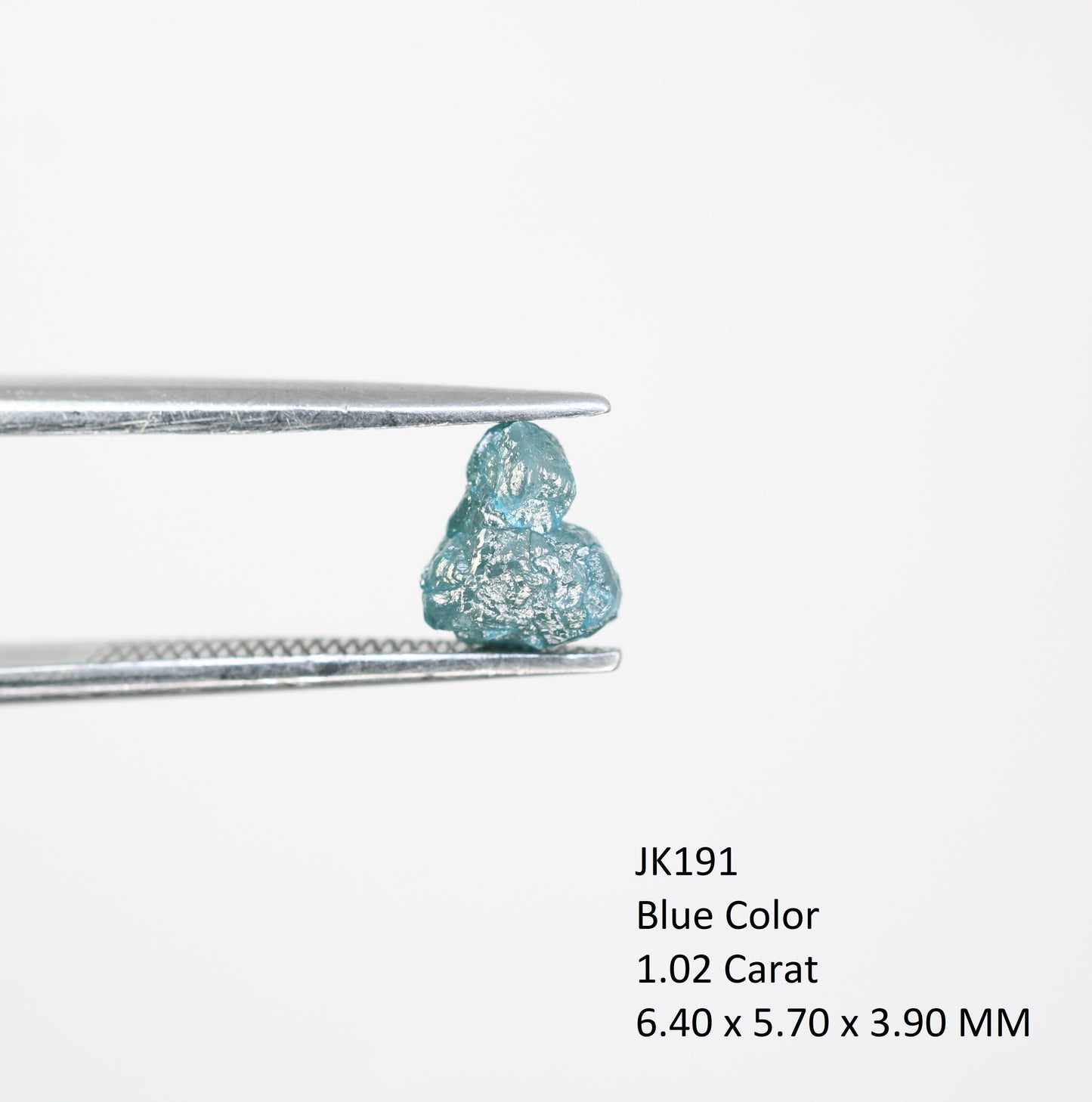 1.02 CT Irregular Cut Rough Blue Raw Diamond For Engagement Ring - JayKrishna Diamond