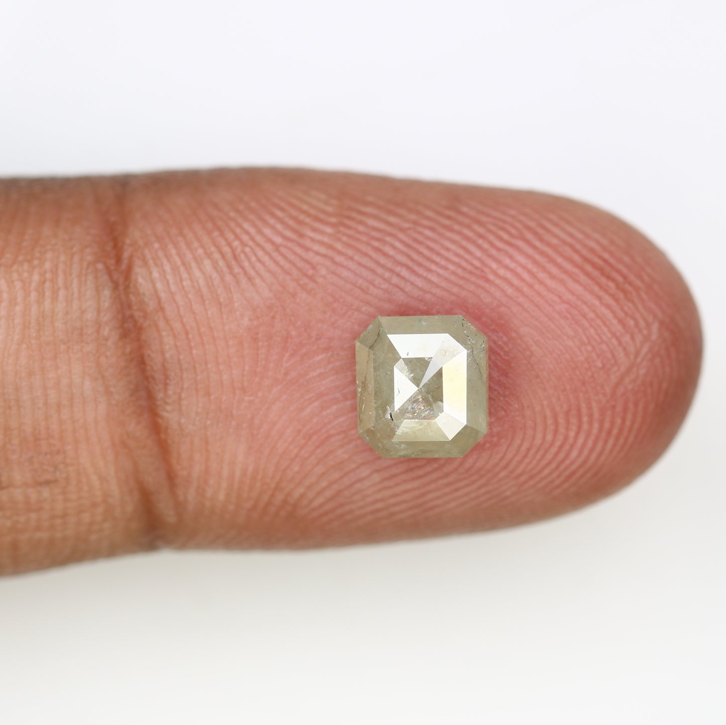 1.48 CT Grey Emerald Cut Natural Diamond For Diamond Jewelry - JayKrishna Diamond