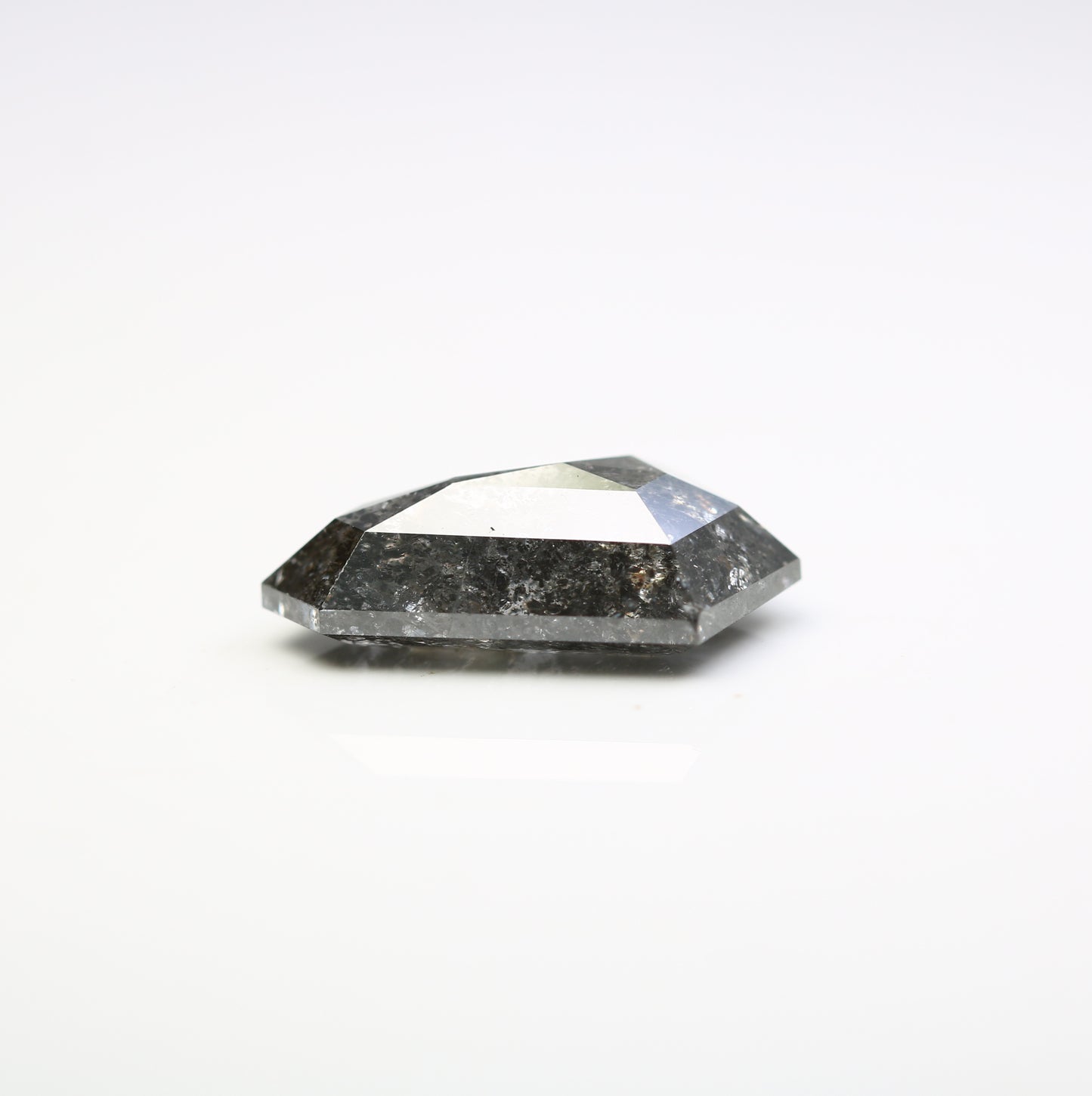 5.38 CT Salt And Pepper Shield Shaped Natural Diamond For Engagement Ring - JayKrishna Diamond
