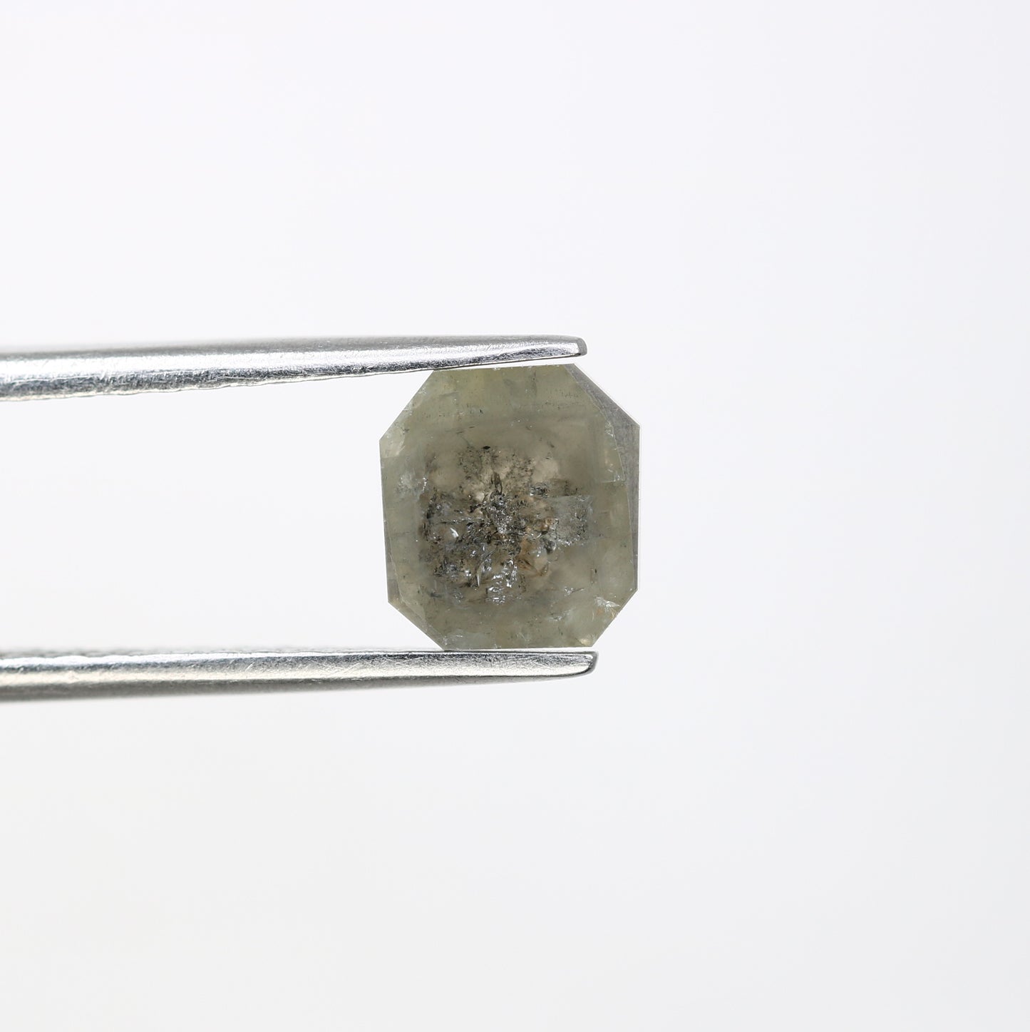 1.39 CT 7.10 MM Grey Emerald Shape Diamond For Engagement Ring - JayKrishna Diamond